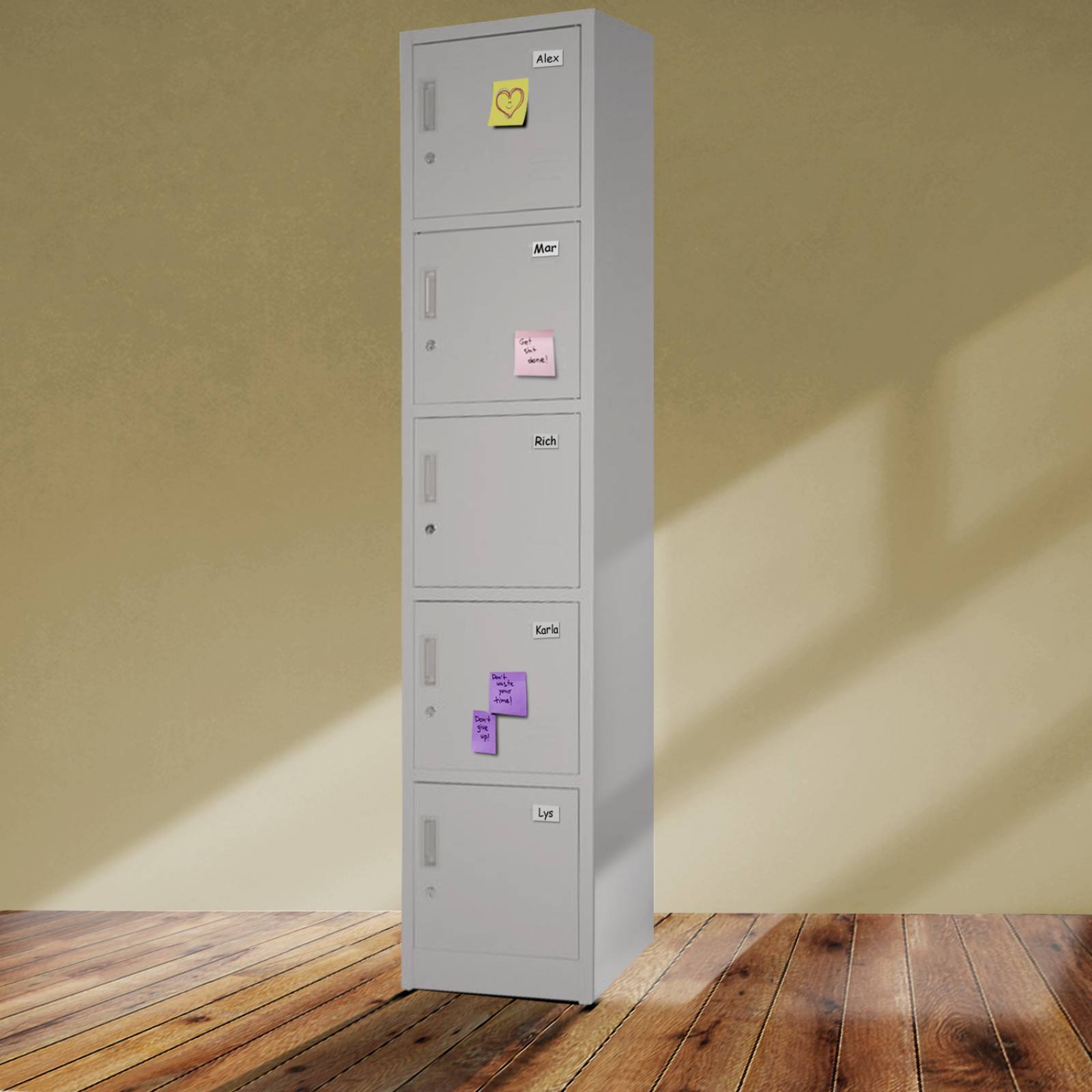 Locker Metalico 5 Puertas Casillero Oficina Industrial Chapa 39 x 34 x 180 cm Estante Gutstark
