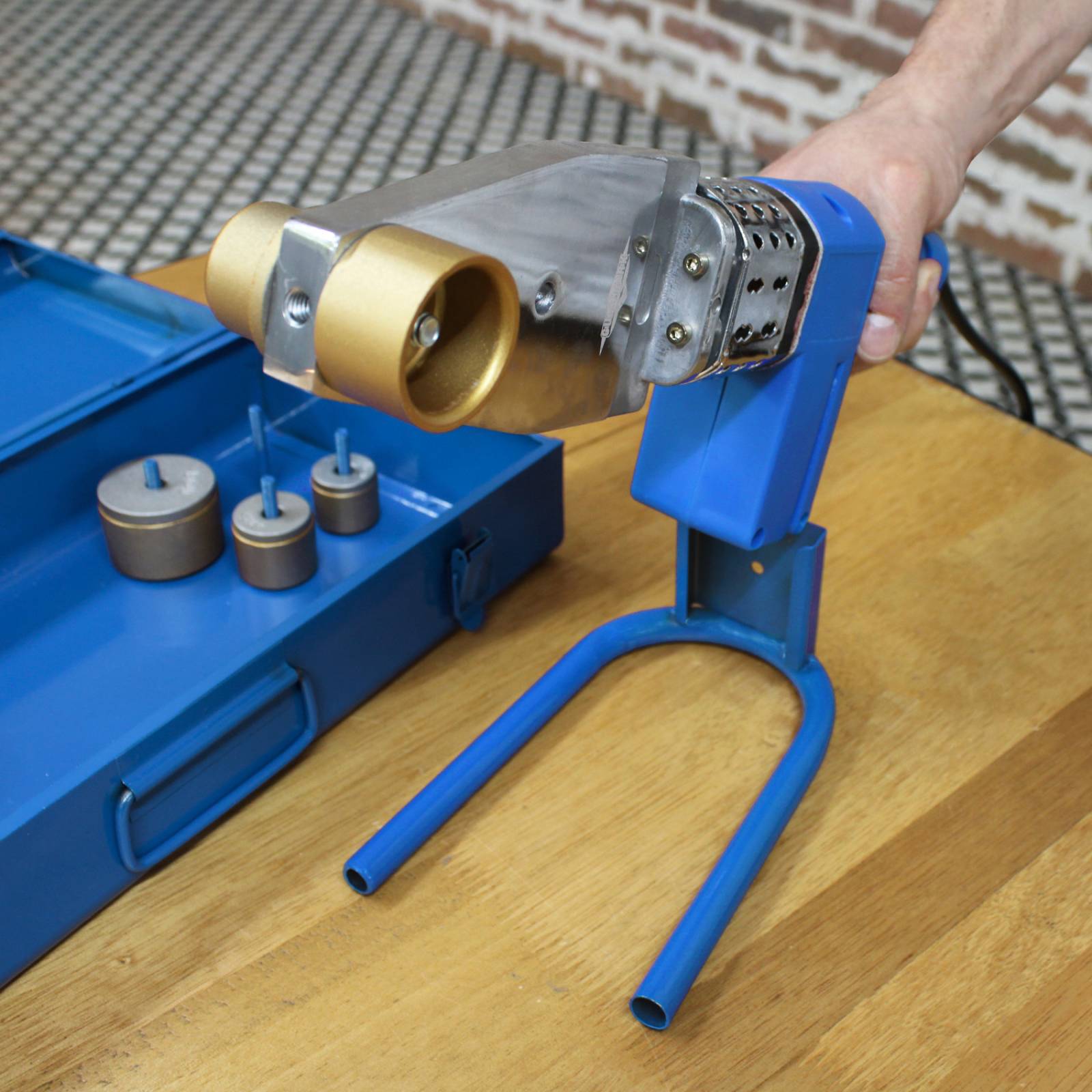 Termofusora 800 w Para Tuboplus PE PP PVDF Con Dados de 20 25 32 40 50 y 63 mm  Gutstark