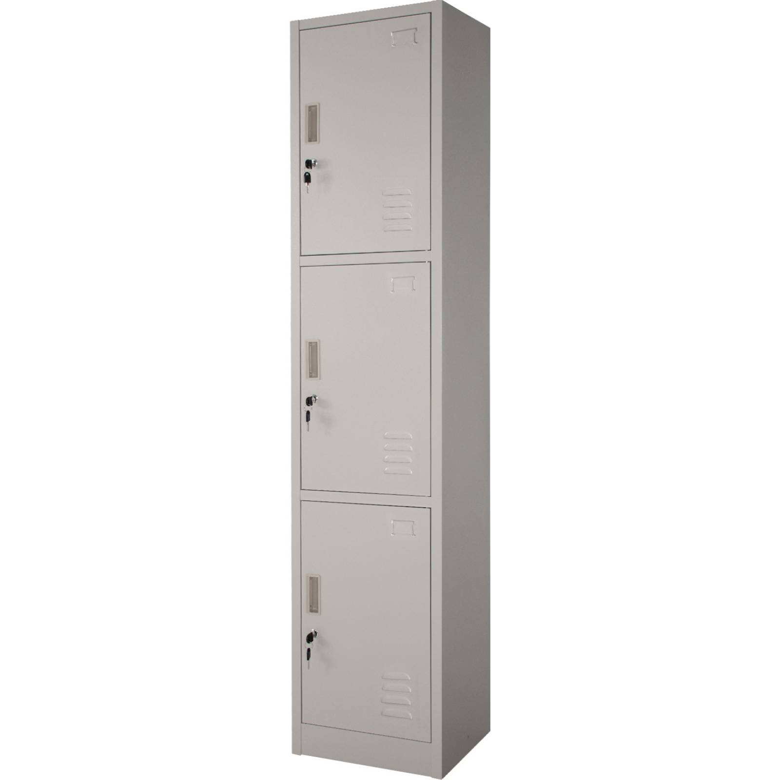 Locker Metalico 3 Puertas Casillero Oficina Industrial Chapa 38 x 34 x 180 cm Estante Gutstark