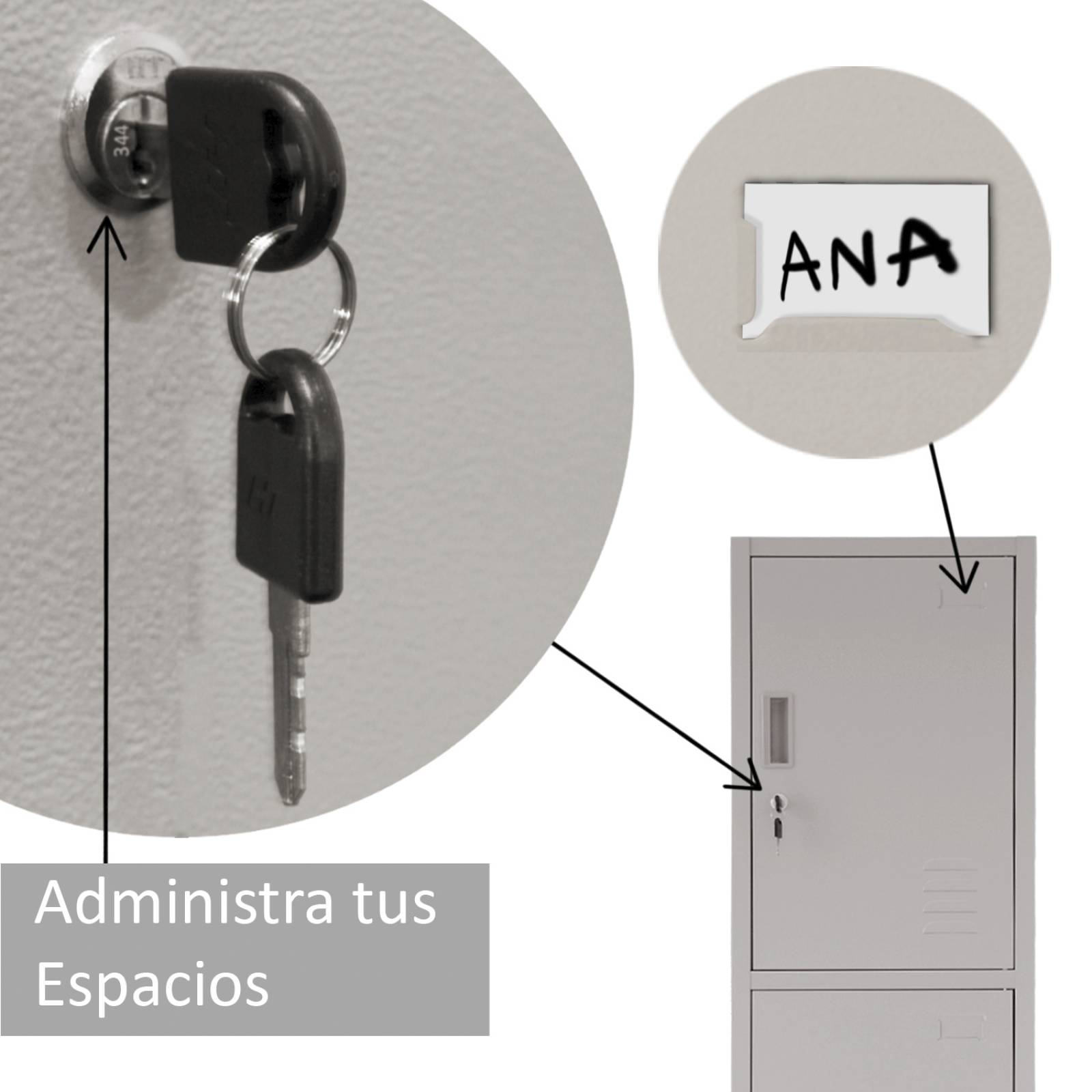 Locker Metalico 3 Puertas Casillero Oficina Industrial Chapa 38 x 34 x 180 cm Estante Gutstark