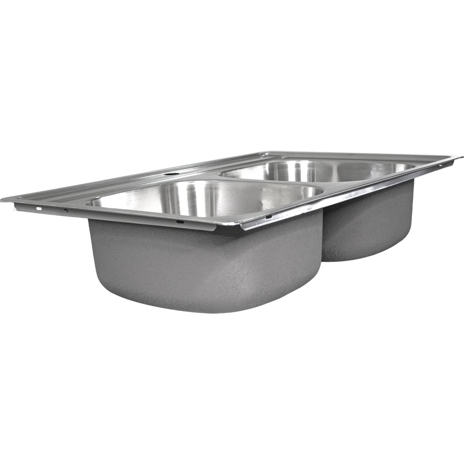 Fregadero Tarja 2 Tinas 82 X 53.5 X 19.5 Acero Inoxidable Empotrable Incluye Grifo Mezcladora Cocina Gutstark