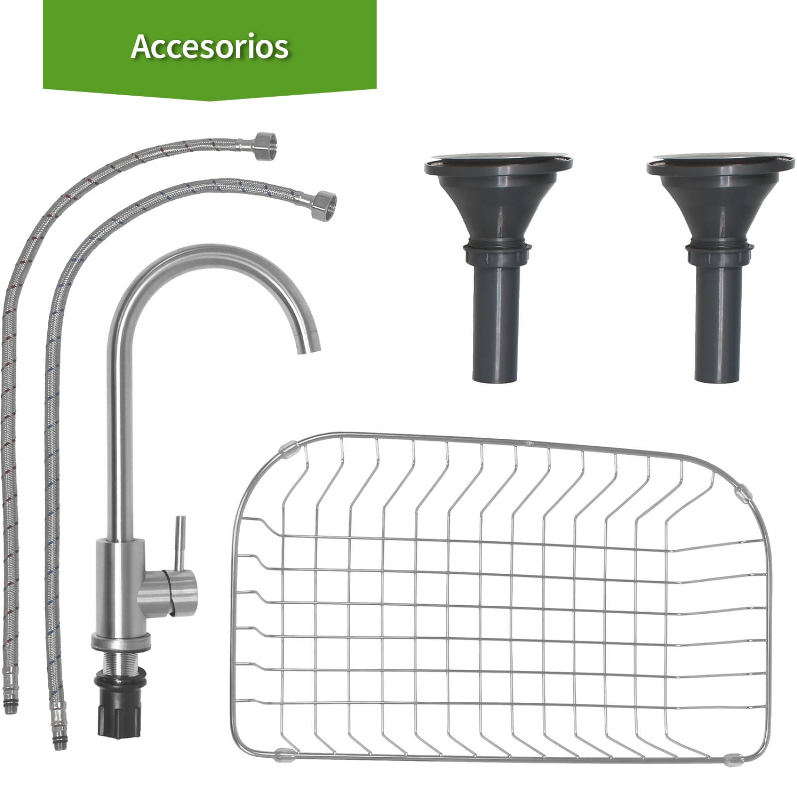 Fregadero Tarja 2 Tinas 82 X 53.5 X 19.5 Acero Inoxidable Empotrable Incluye Grifo Mezcladora Cocina Gutstark