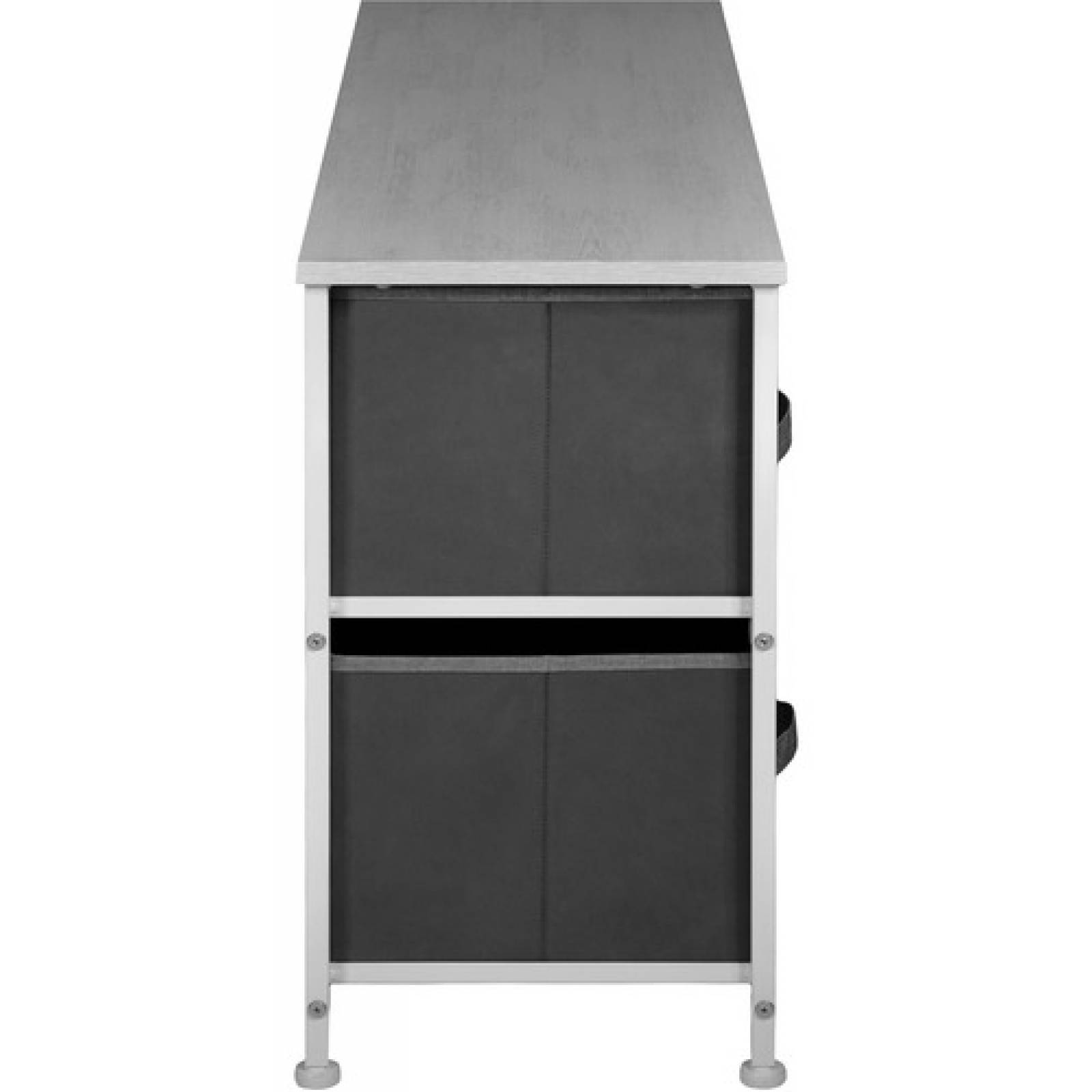 Mueble Buro Organizador Comoda Tela Metal 5 Cajoneras Gris