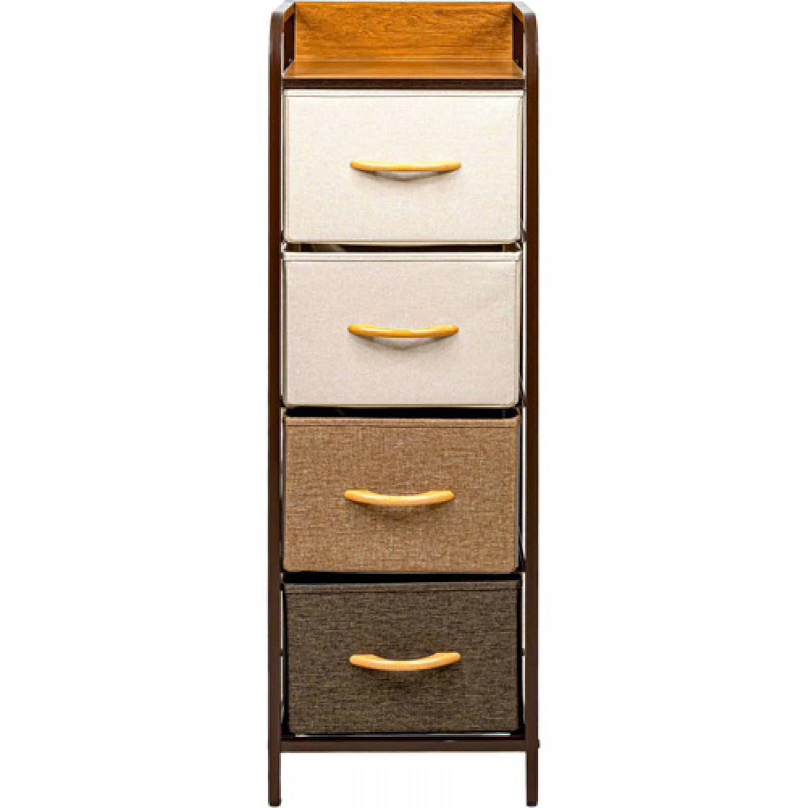 Mueble Buro Torre Mueble Moderno Organizador 4 Cajones Tela Cafe