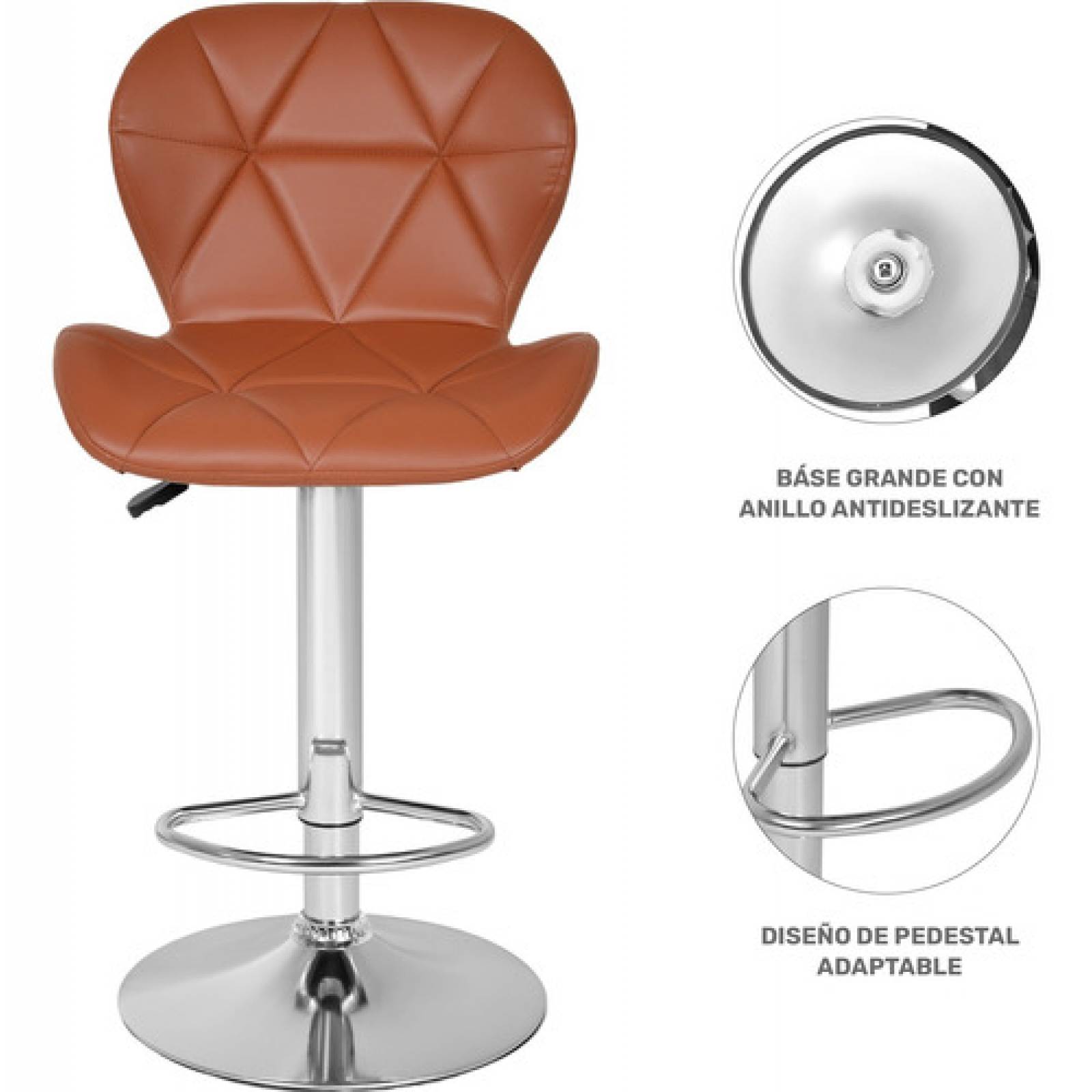 Set 2 Bancos Respaldo Barra Silla Cocina Bar Desayunador