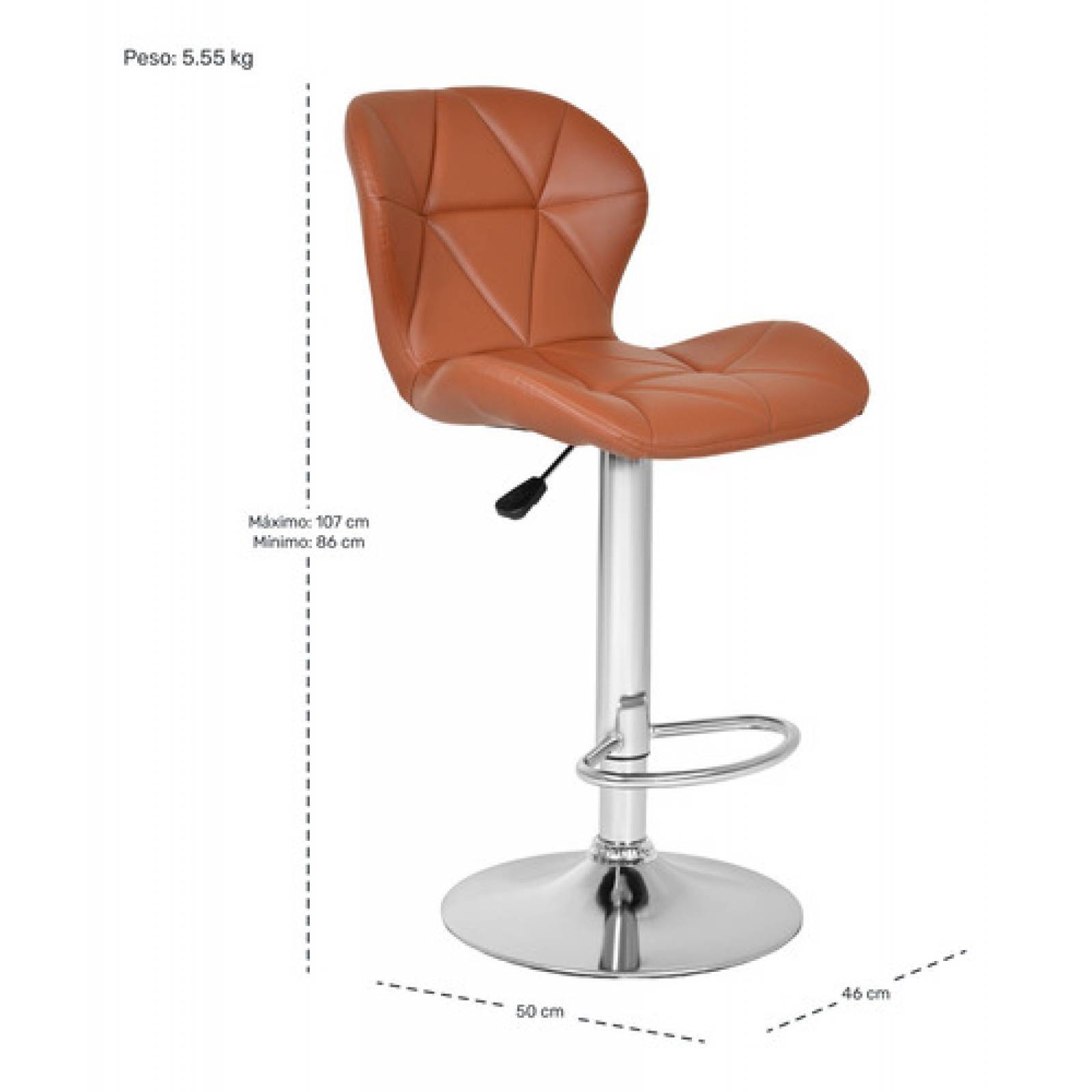 Set 2 Bancos Respaldo Barra Silla Cocina Bar Desayunador