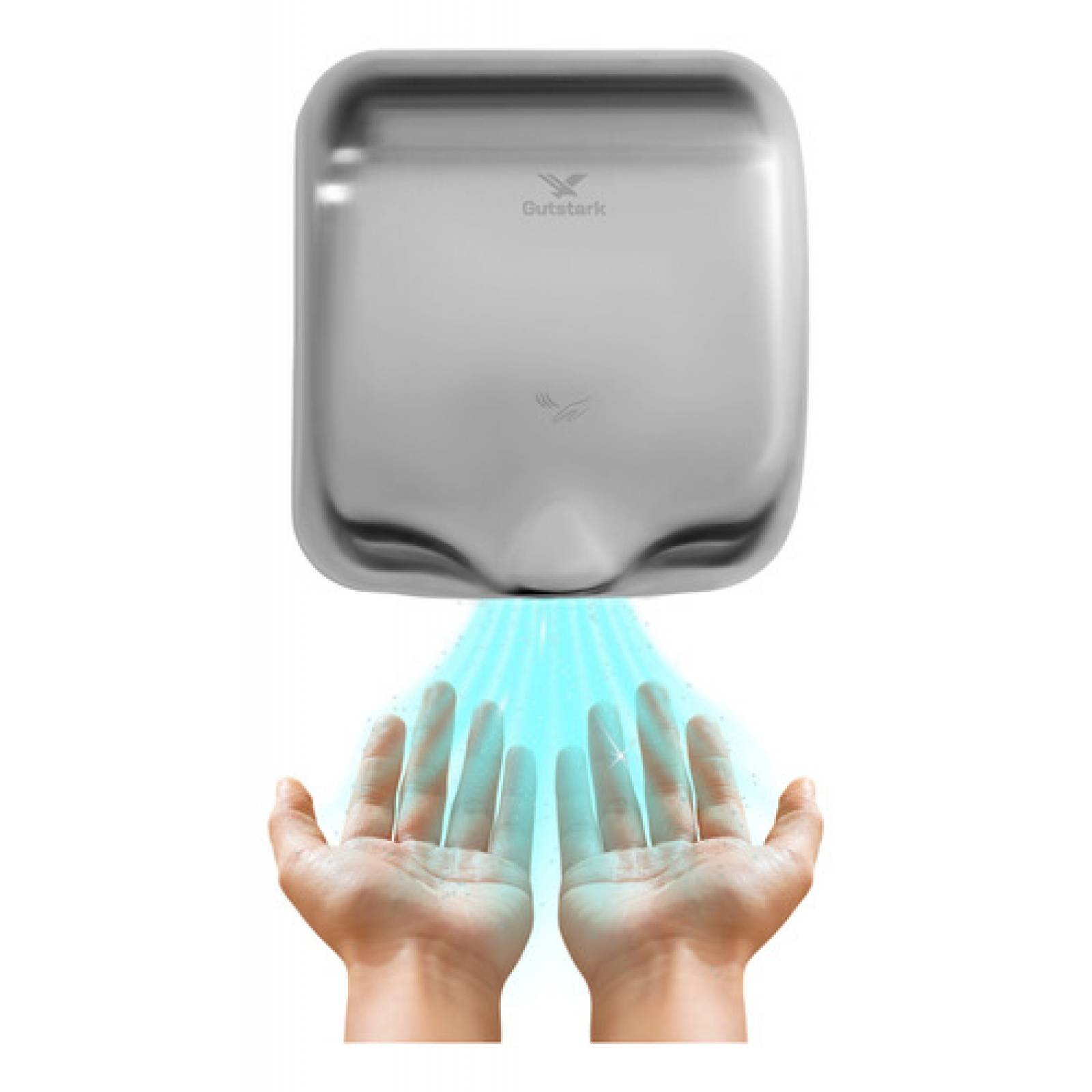 Secador Manos Potente Acero Inox Automatico Bajo Consumo