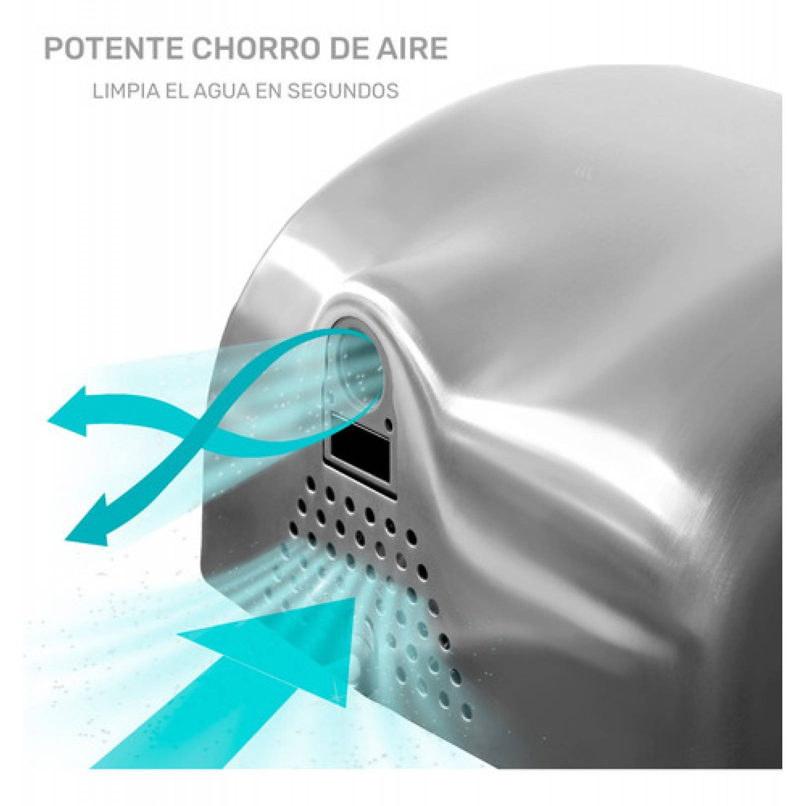 Secador Manos Potente Acero Inox Automatico Bajo Consumo