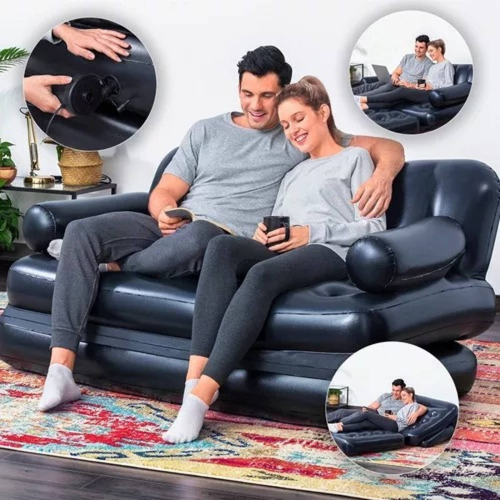 Sillon Inflable Sofá Cama Multiusos 5 En 1 Bestway