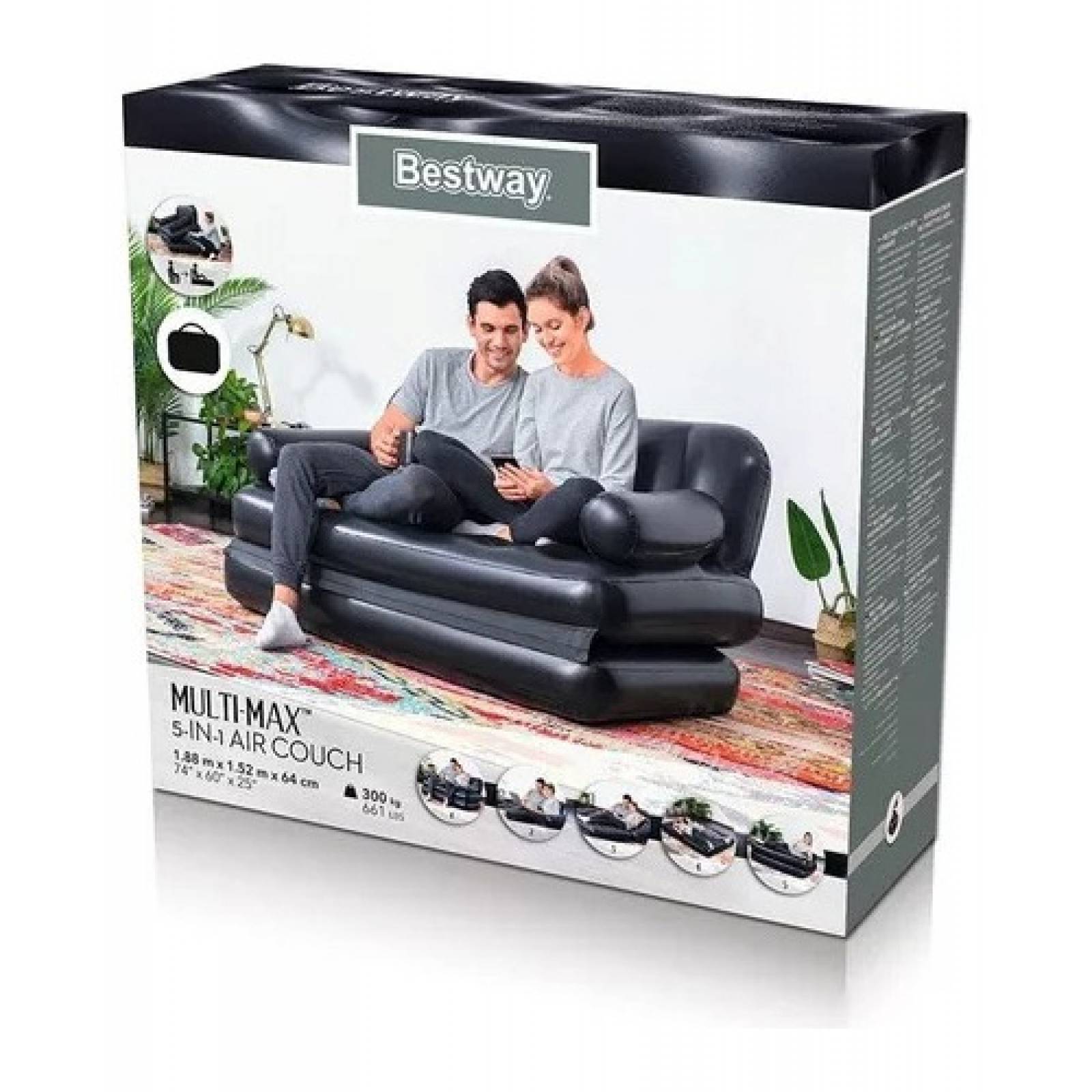 Sillon Inflable Sofá Cama Multiusos 5 En 1 Bestway