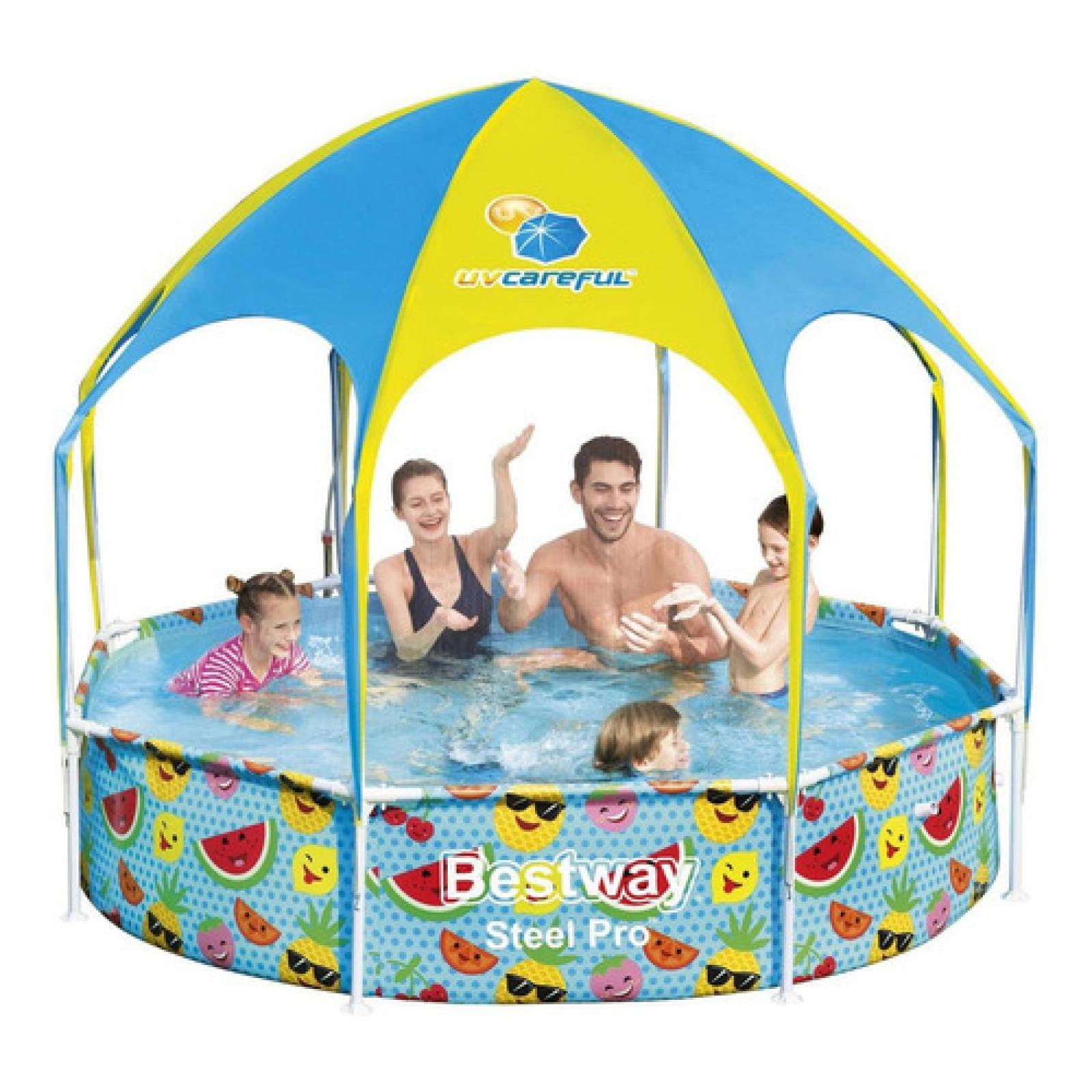 Alberca Estructural Redonda Bestway con Capacidad de 1688 Litros Toldo