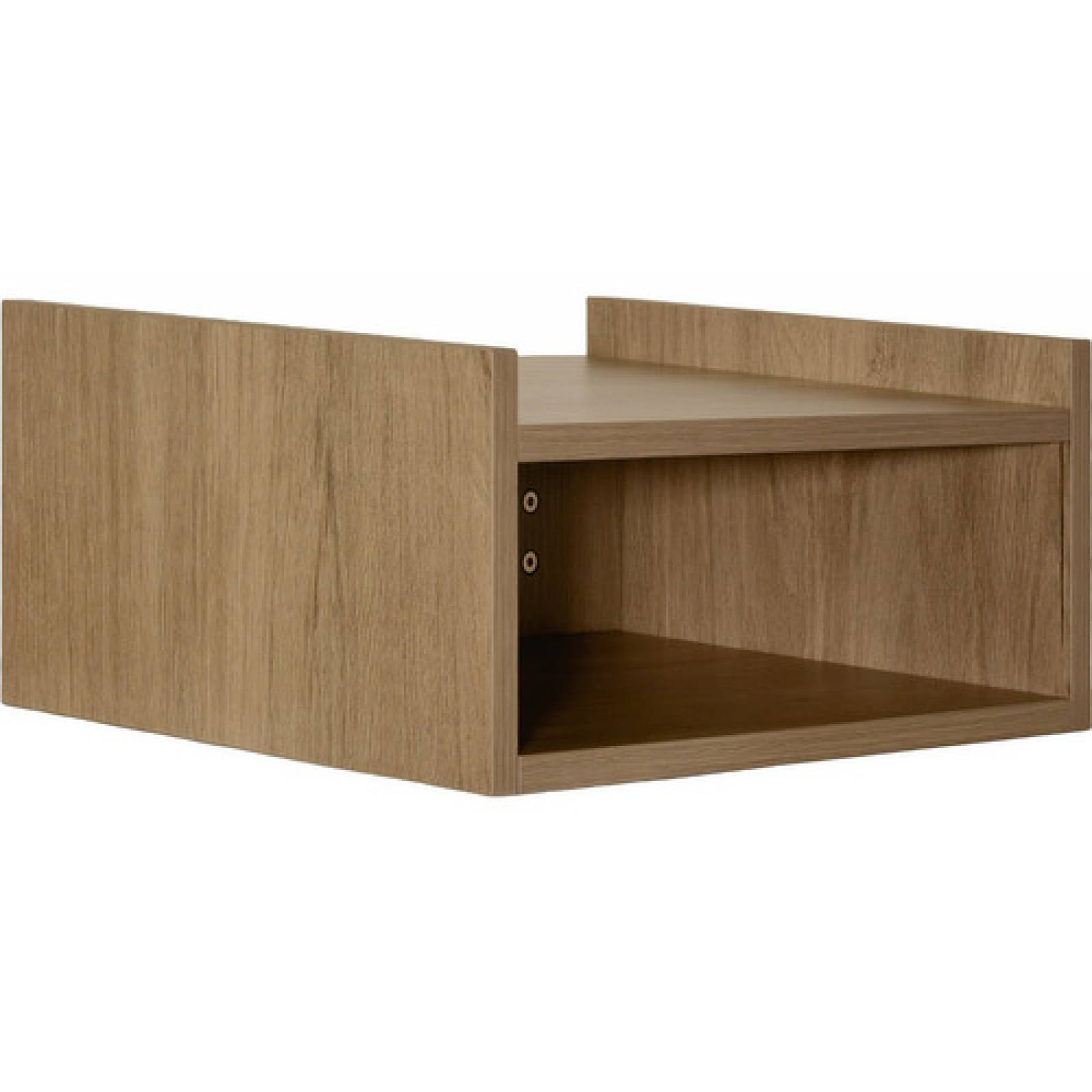 2 Buros Repisa Flotante Recamara Madera Beige Mesa De Noche
