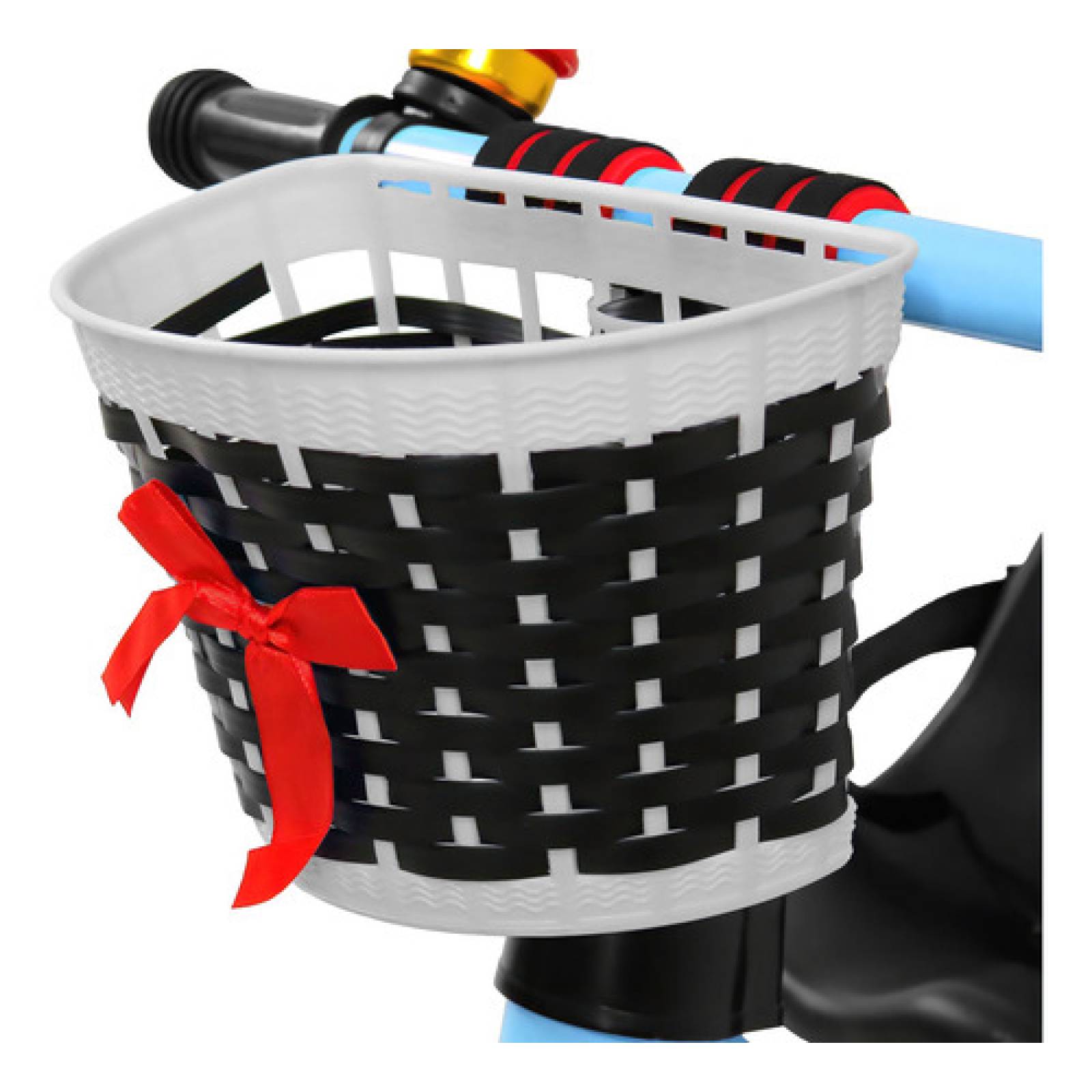 Triciclo Infantil Niños 2 En 1 Barra Empuje Cajuela Canasta Azul