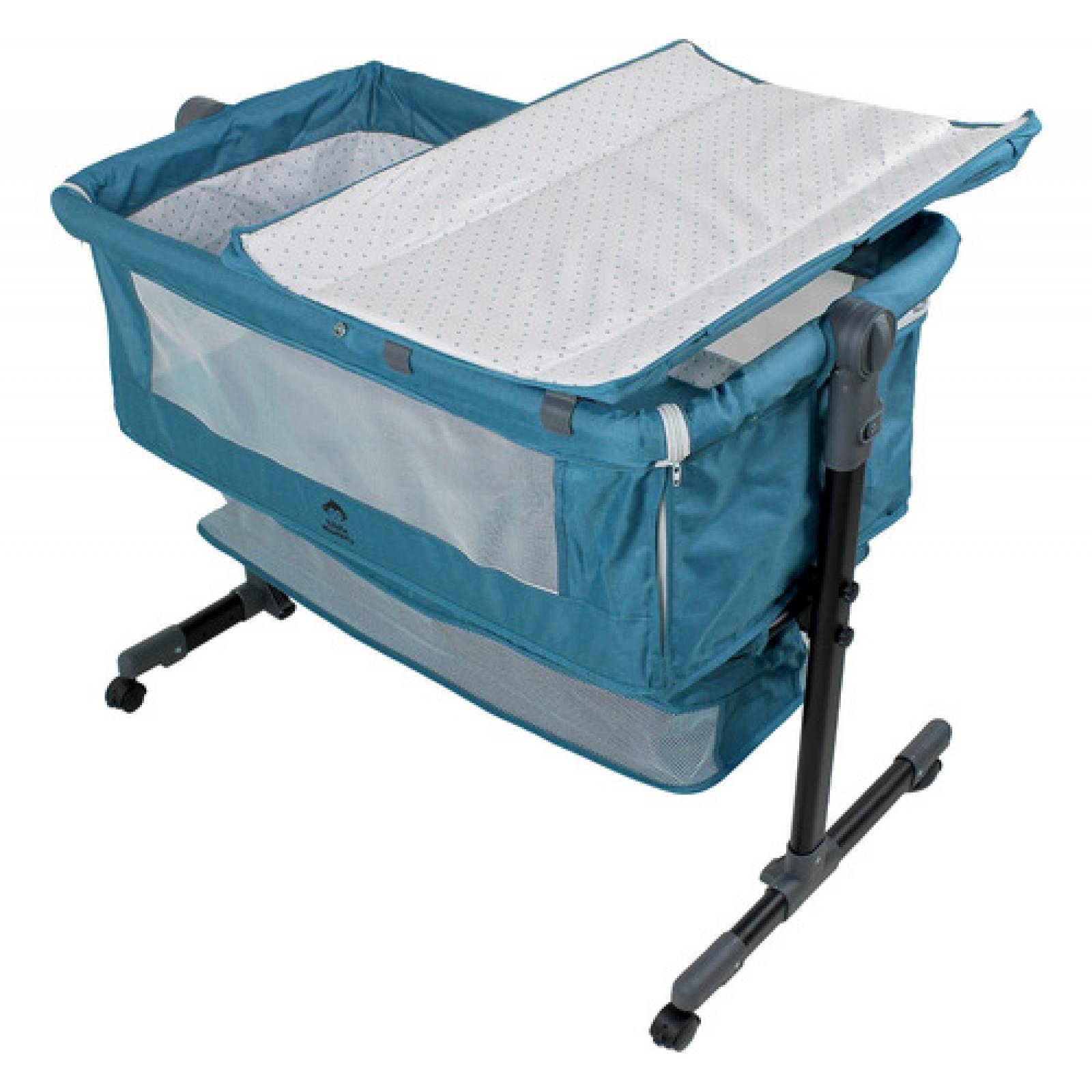 Cuna Cama Colecho Cambiador Bebe Mosquitero Ruedas 3 En 1 Azul