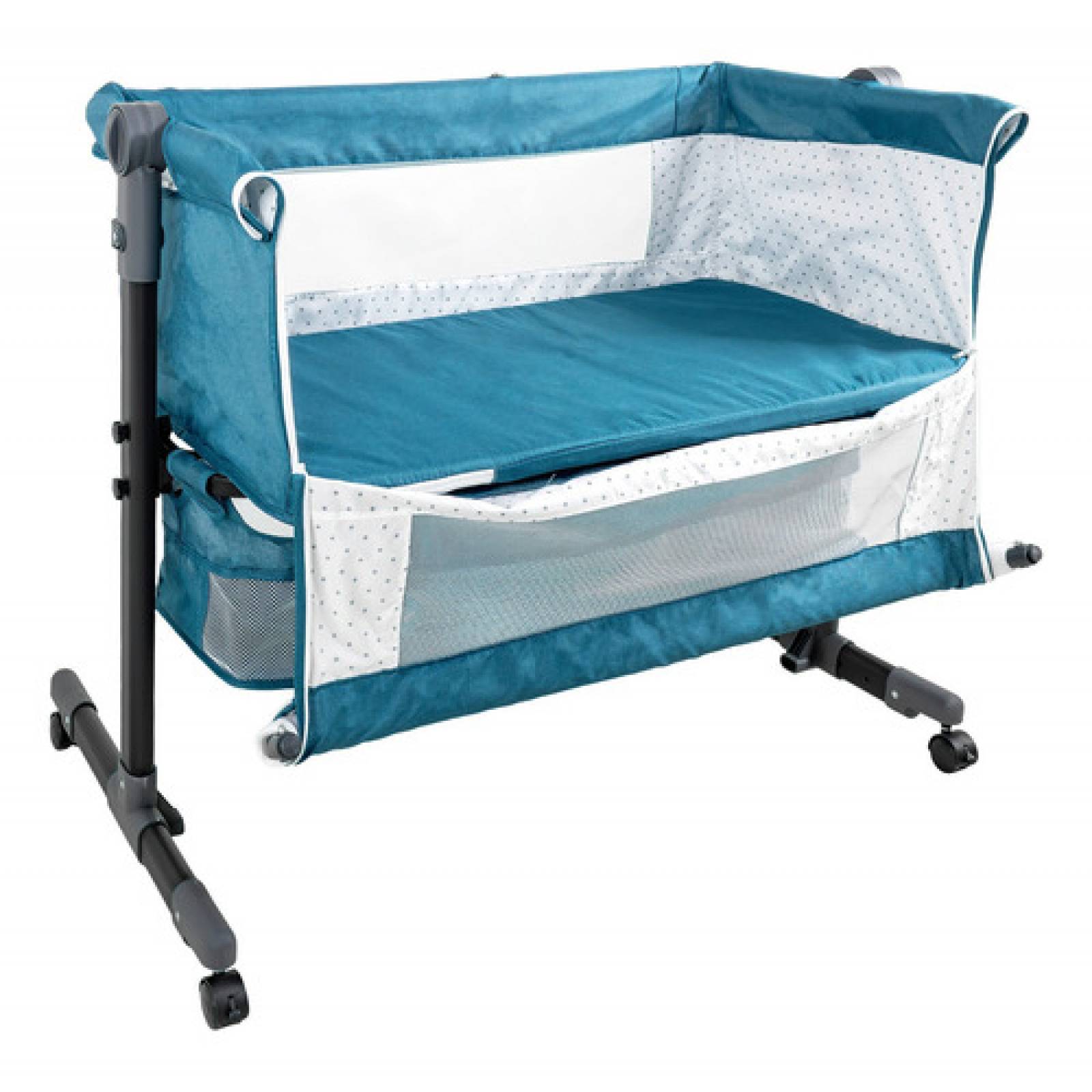 Cuna Cama Colecho Cambiador Bebe Mosquitero Ruedas 3 En 1 Azul