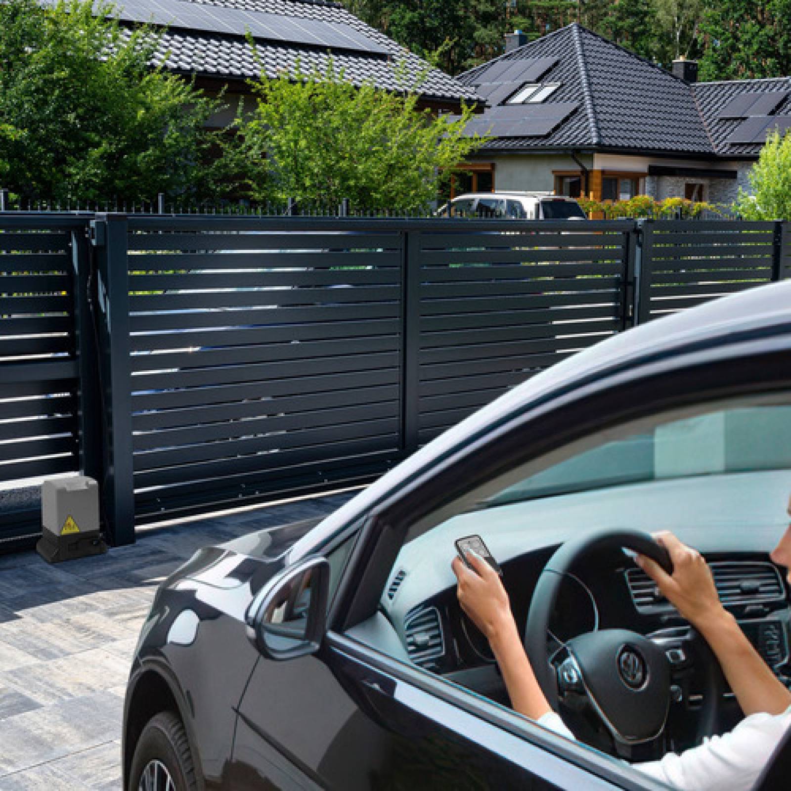 Motor Porton Puerta Corrediza Automatica 2 Controles 1800kg.