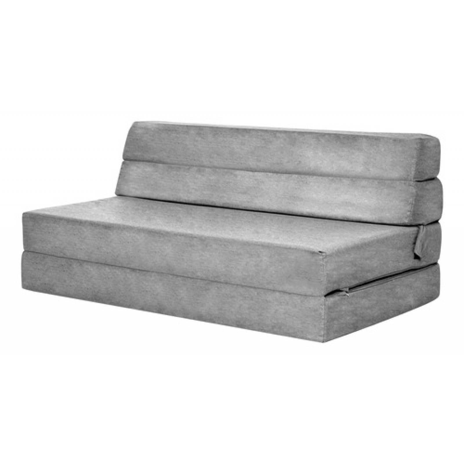 Sofa Cama Futon Plegable Modular Sala Mueble 3 En 1 Gris