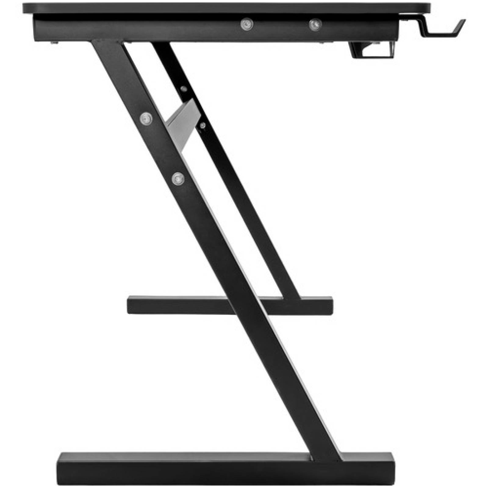 Escritorio Gamer Portavasos Soporte Audifonos Fibra Carbono Negro