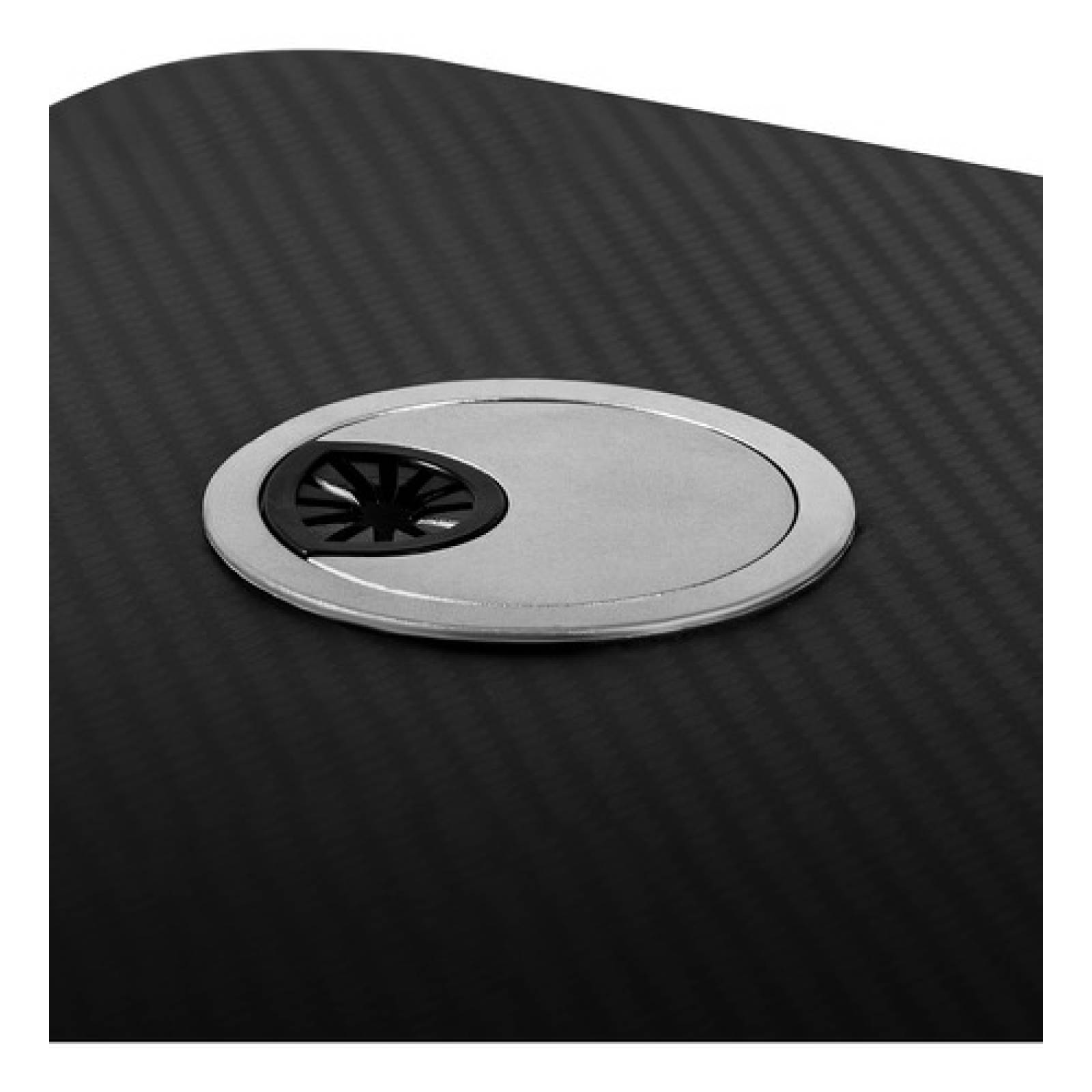 Escritorio Gamer Portavasos Soporte Audifonos Fibra Carbono Negro