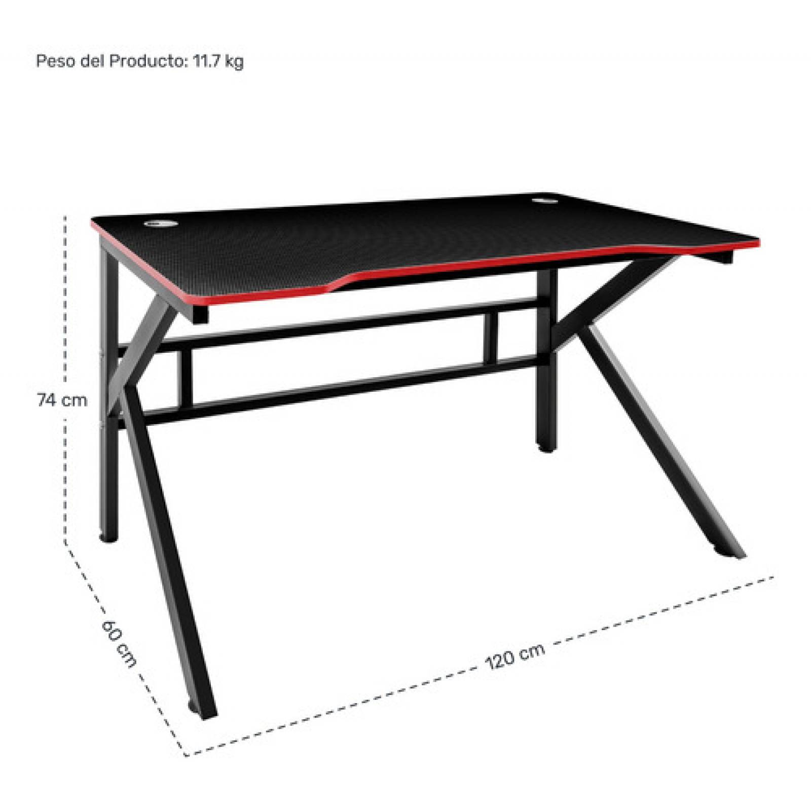 Escritorio Gamer Mesa Computadora Fibra Carbono.