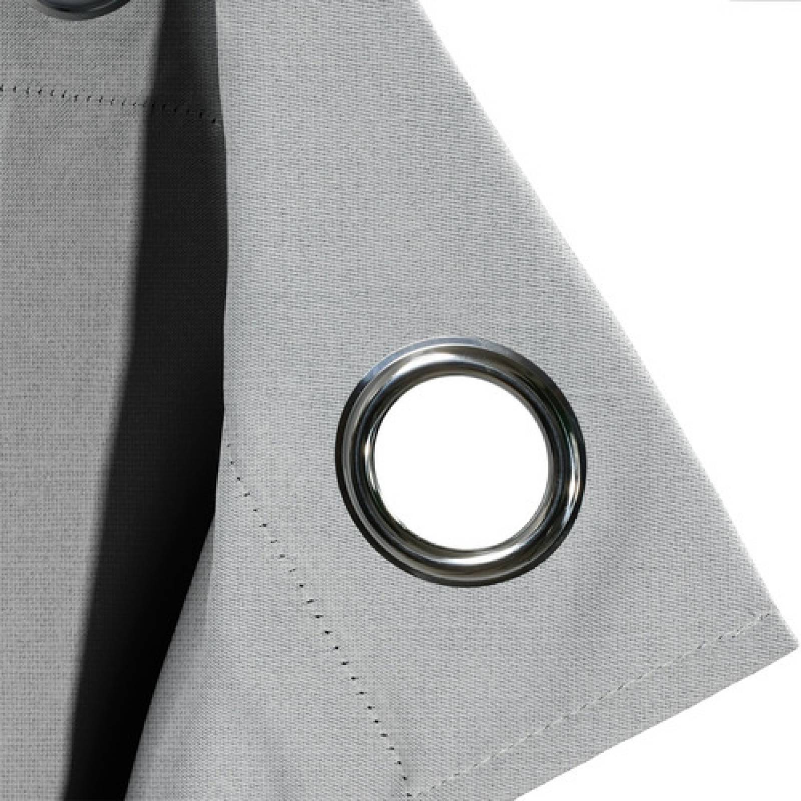 Cortinas Blackout Largas Tejida Hogar 275x216cm 2 Piezas Natural