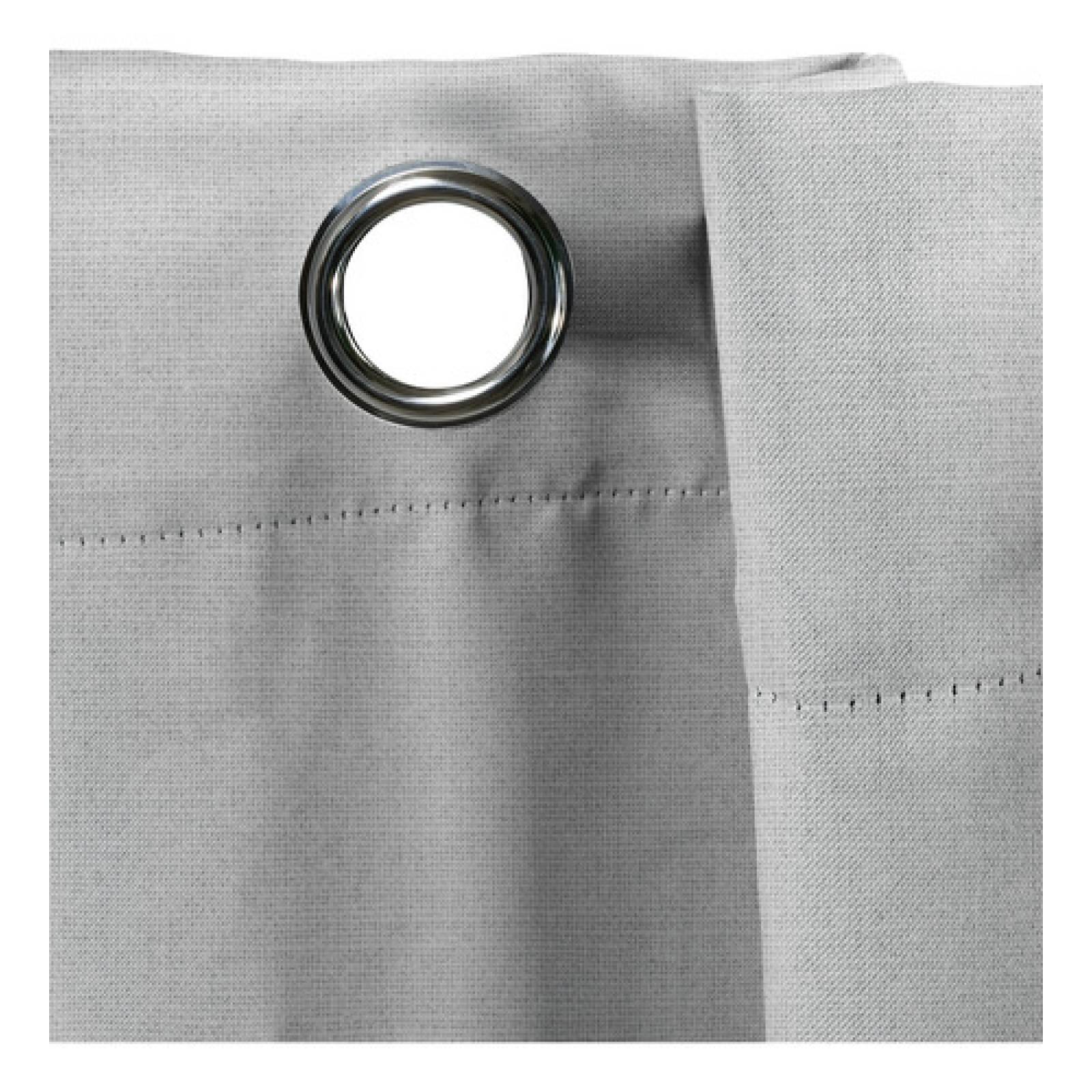 Cortinas Blackout Largas Tejida Hogar 275x216cm 2 Piezas Natural