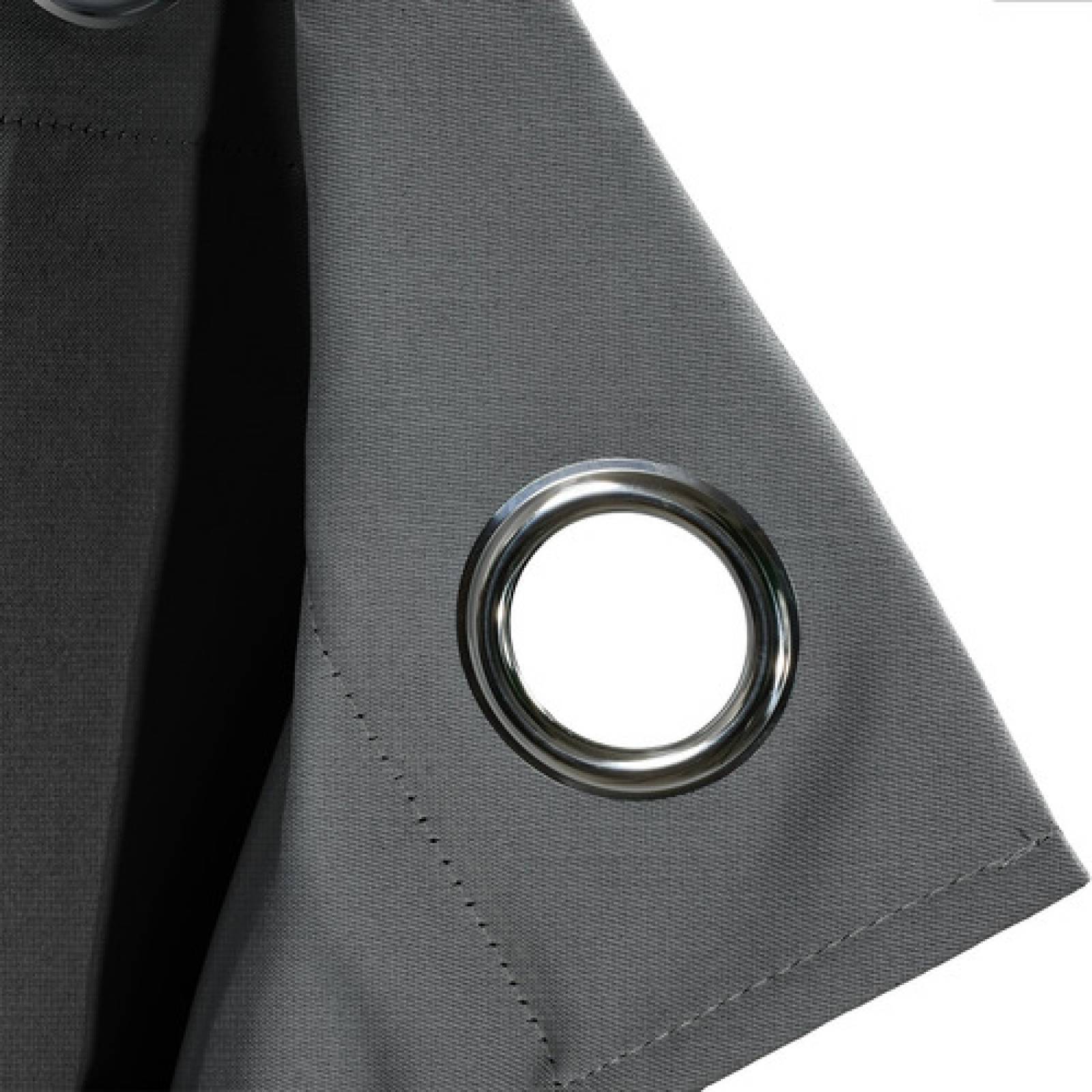 Cortinas Blackout Largas Tejida Hogar 275x216cm 2 Piezas Gris Oscuro