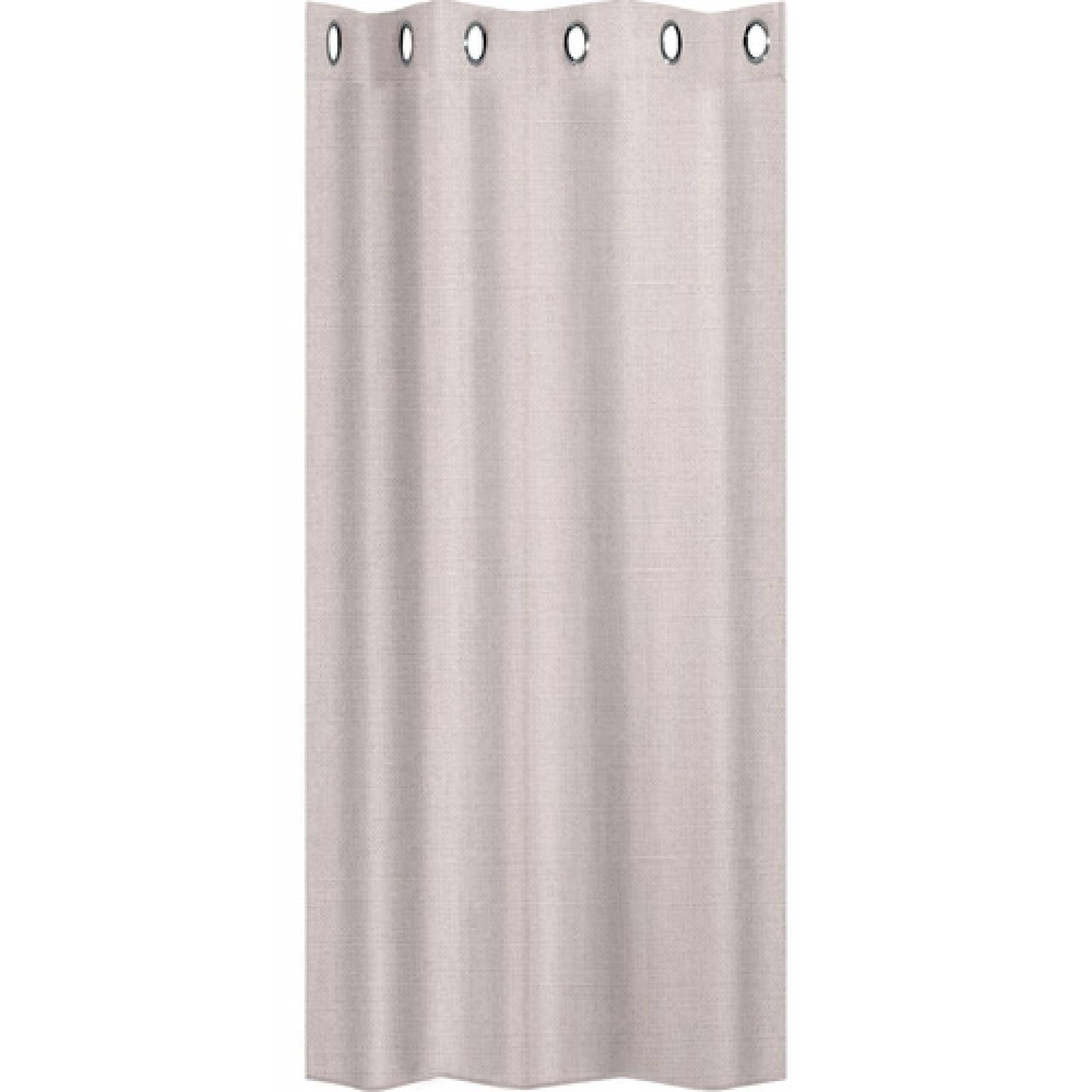 Cortinas Blackout Largas Tejida Hogar 275x216cm 2 Piezas Rosa