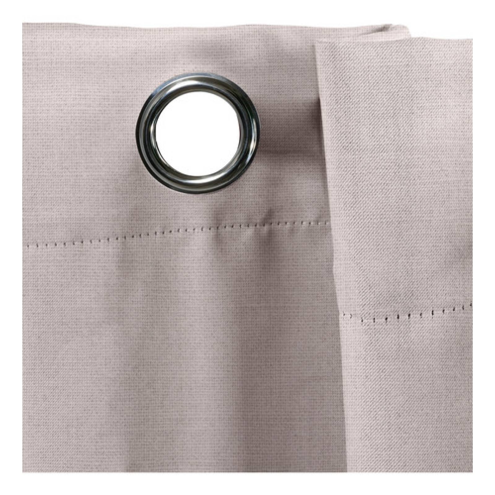 Cortinas Blackout Largas Tejida Hogar 275x216cm 2 Piezas Rosa