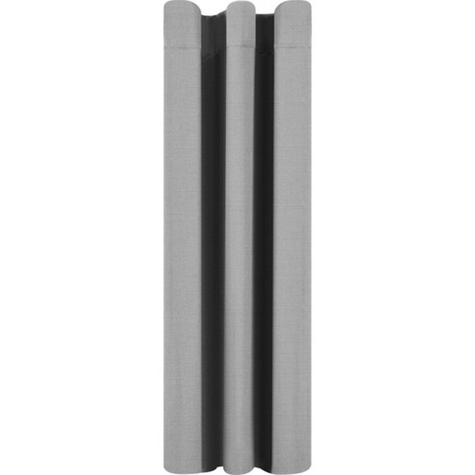 Cortinas Blackout Largas Tejida Hogar 275x216cm 2 Piezas Gris Claro