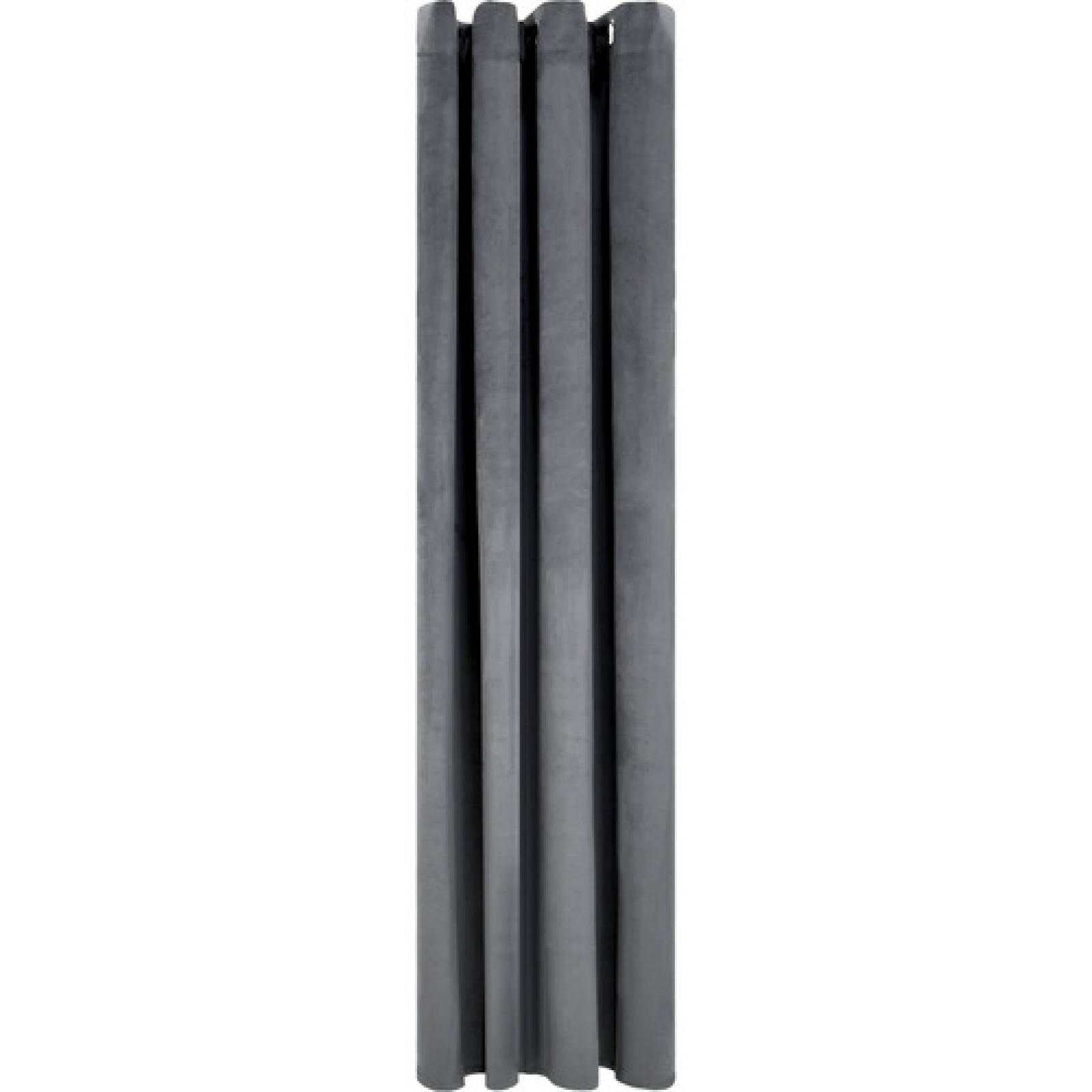 Cortina Blackout Gris Aterciopelado Hogar 274x219cm 2 Piezas