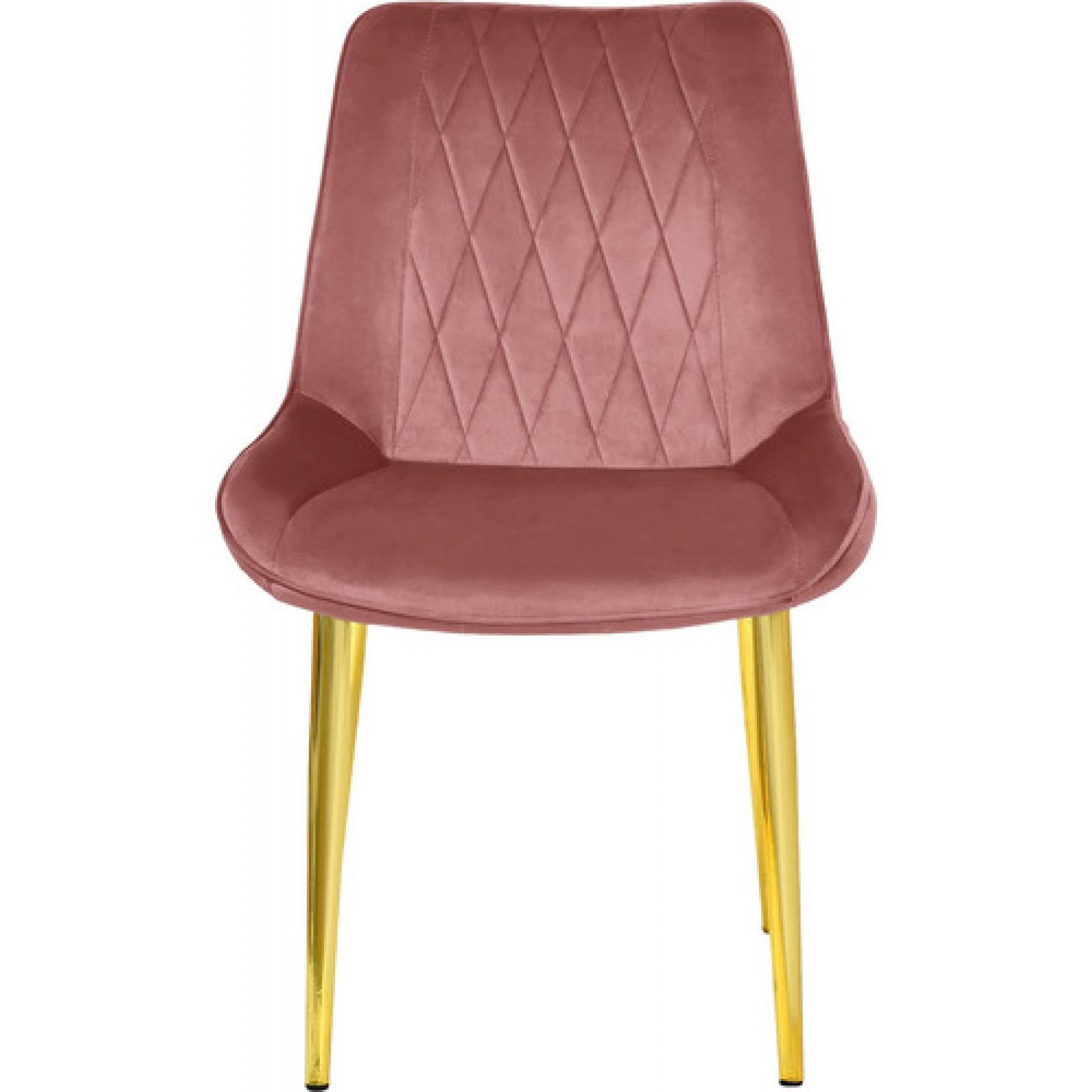 Set 4 Sillas Comedor Tapizadas Terciopelo Elegantes Rosa