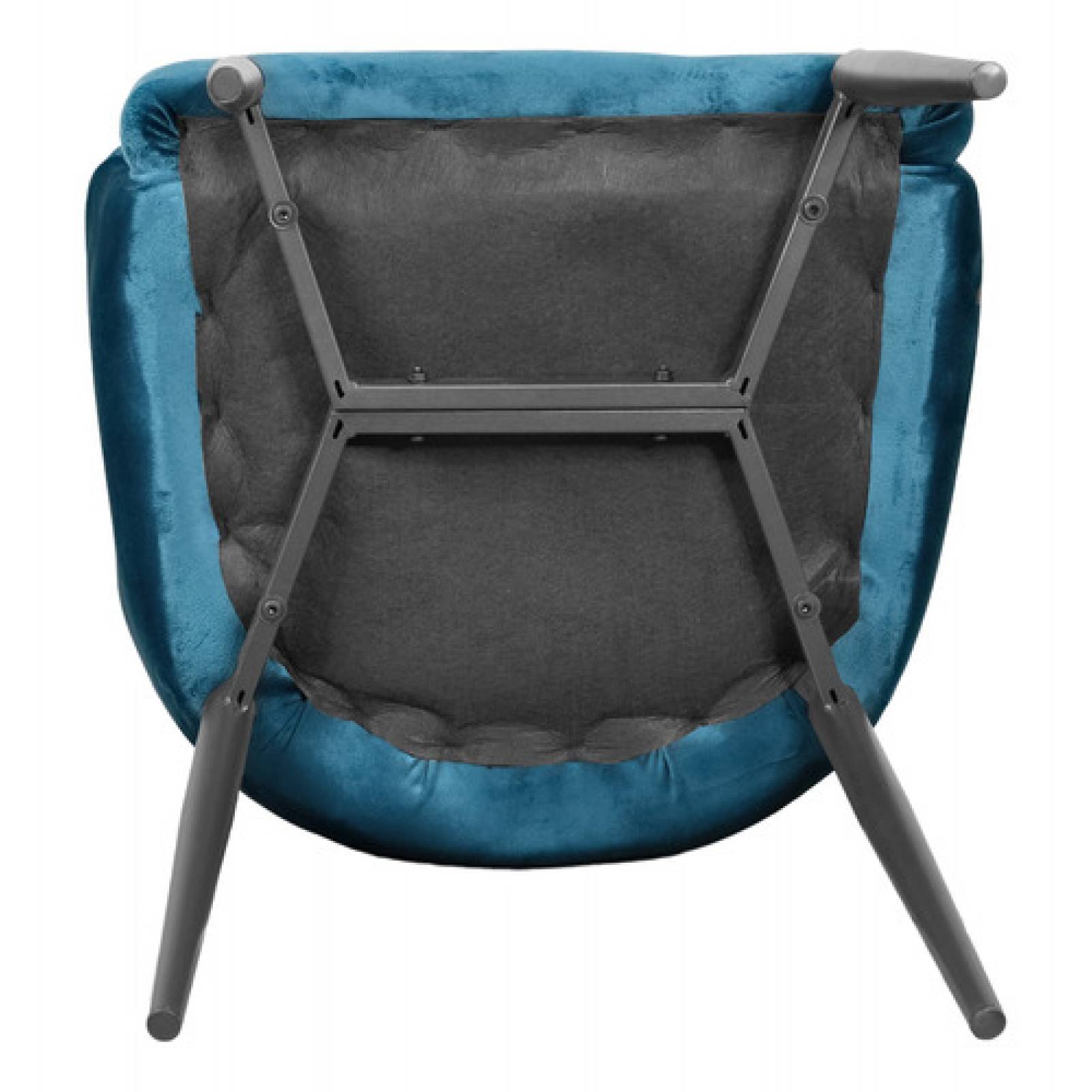 Set 6 Sillas Sillones Comedor Tapizado Terciopelo Modernos Azul