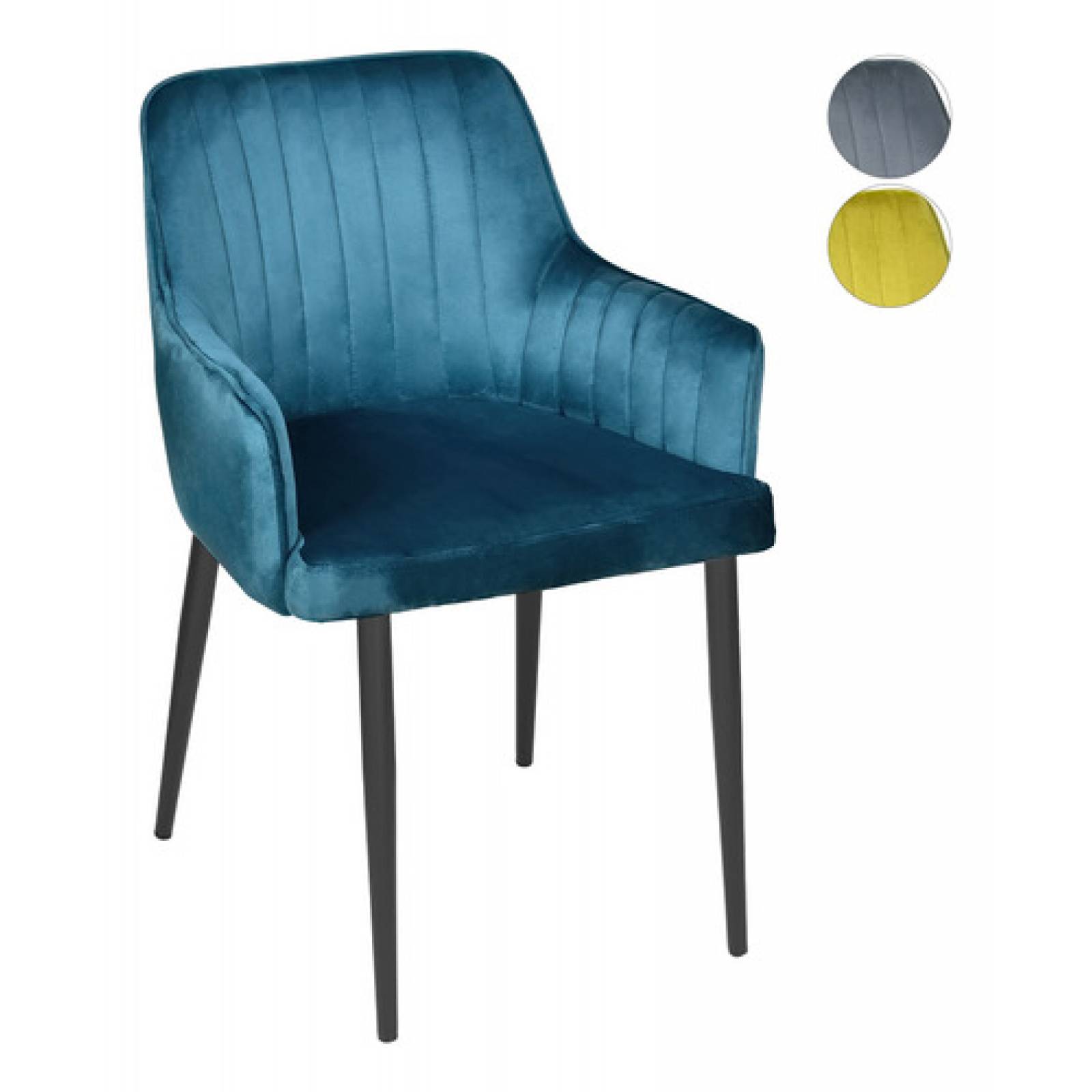 Set 6 Sillas Sillones Comedor Tapizado Terciopelo Modernos Azul