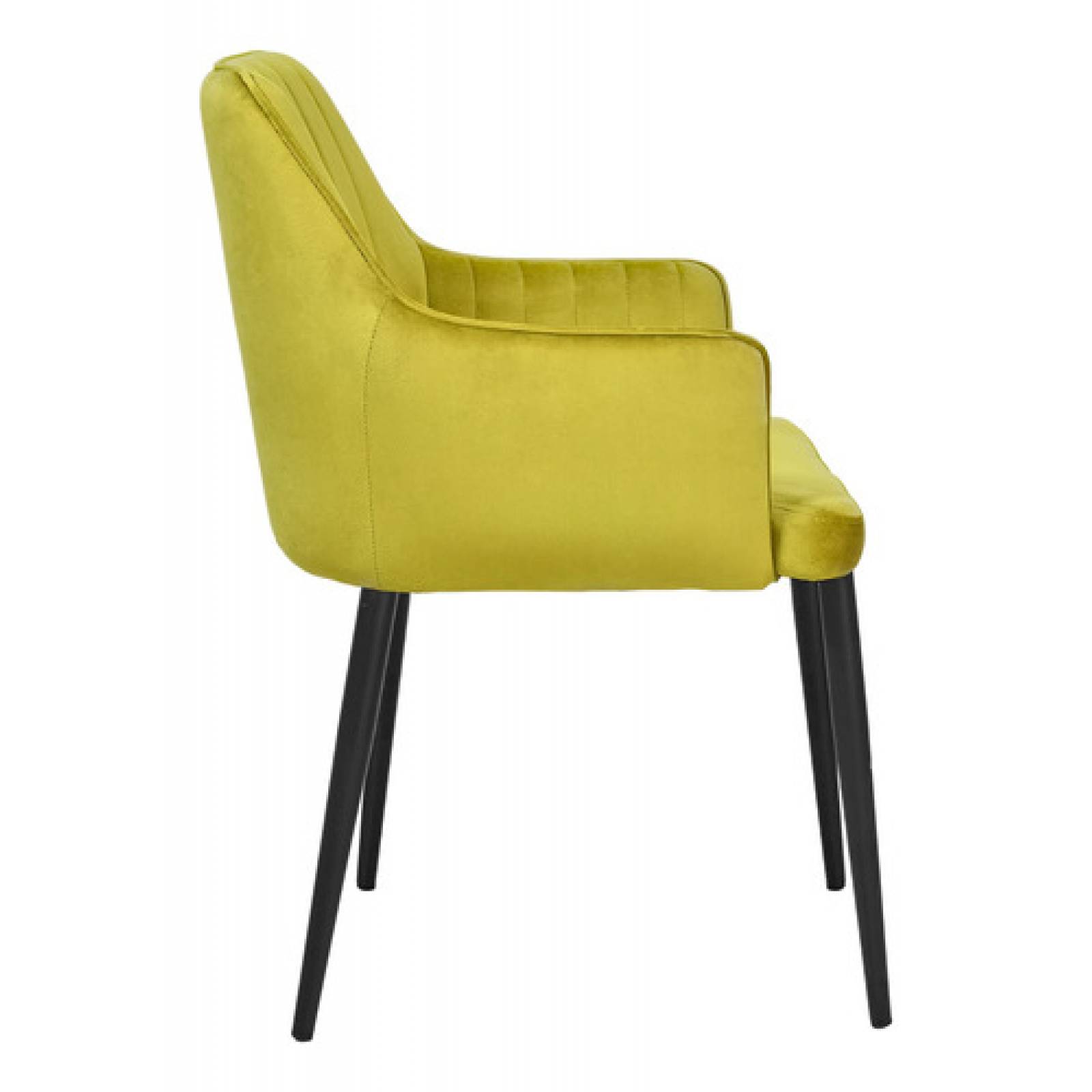 Set 4 Sillas Sillones Comedor Tapizado Terciopelo Modernos Mostaza