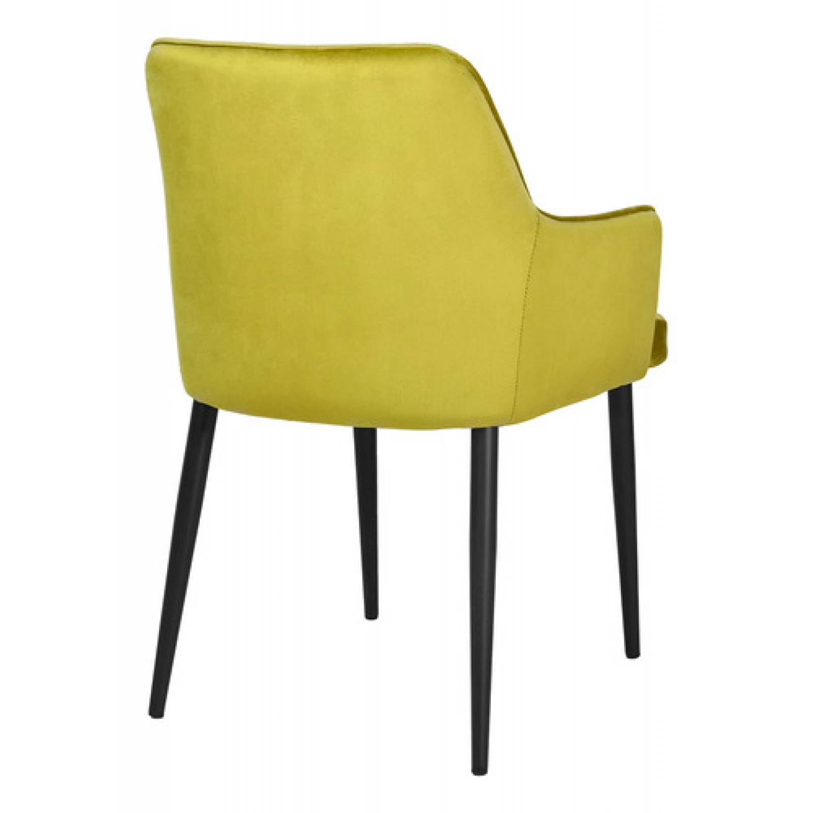 Set 4 Sillas Sillones Comedor Tapizado Terciopelo Modernos Mostaza