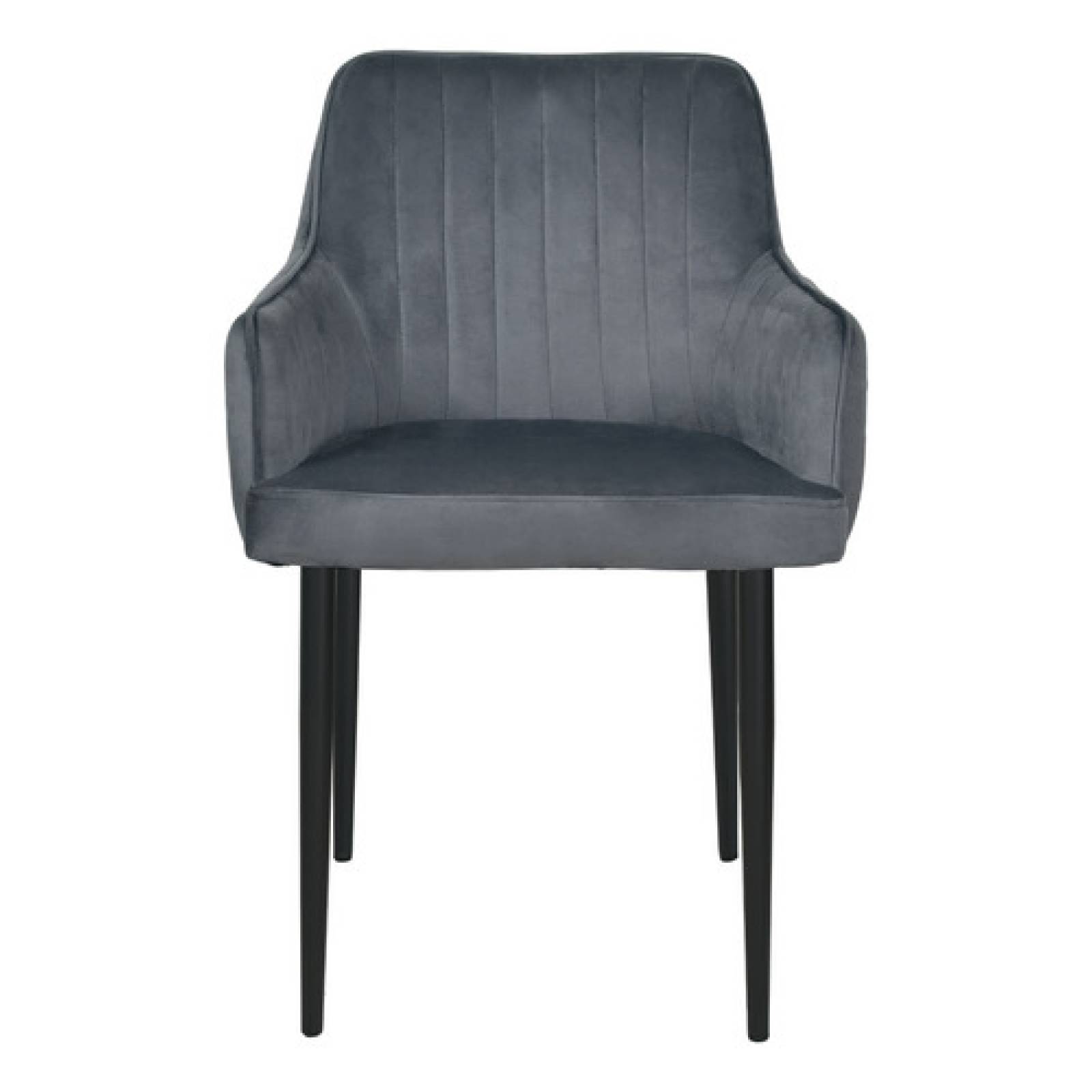 Set 4 Sillas Sillones Comedor Tapizado Terciopelo Modernos Gris