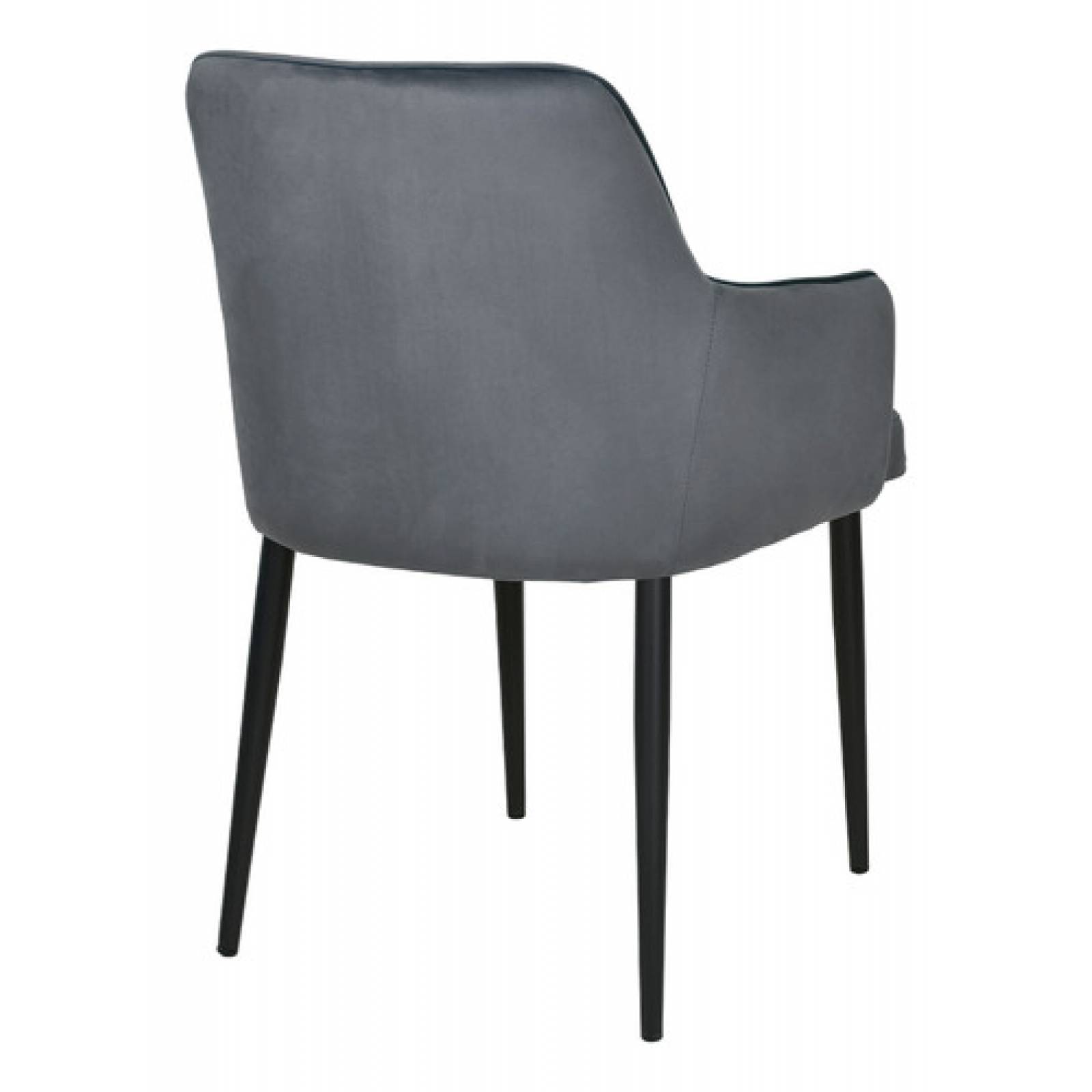 Set 4 Sillas Sillones Comedor Tapizado Terciopelo Modernos Gris