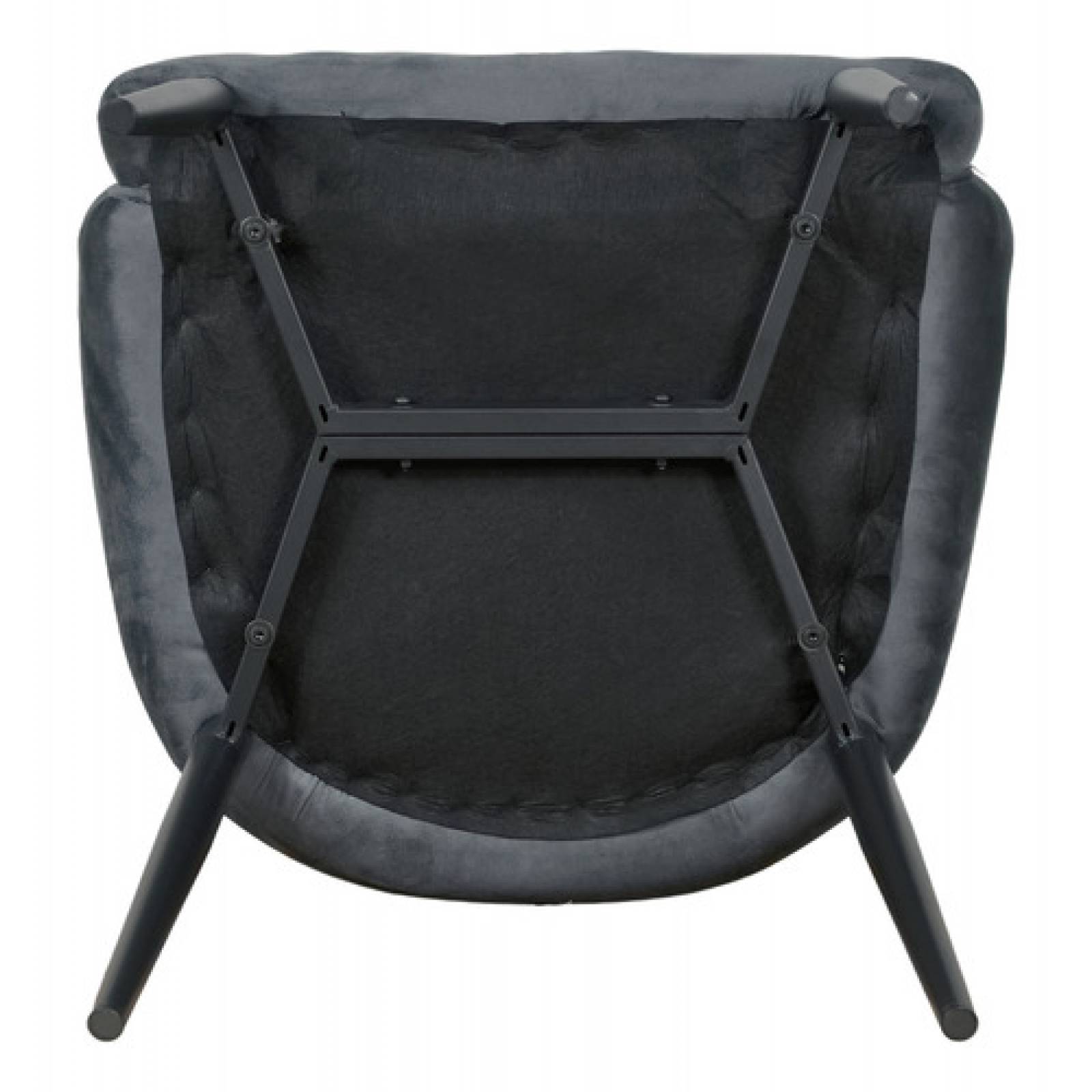 Set 4 Sillas Sillones Comedor Tapizado Terciopelo Modernos Gris