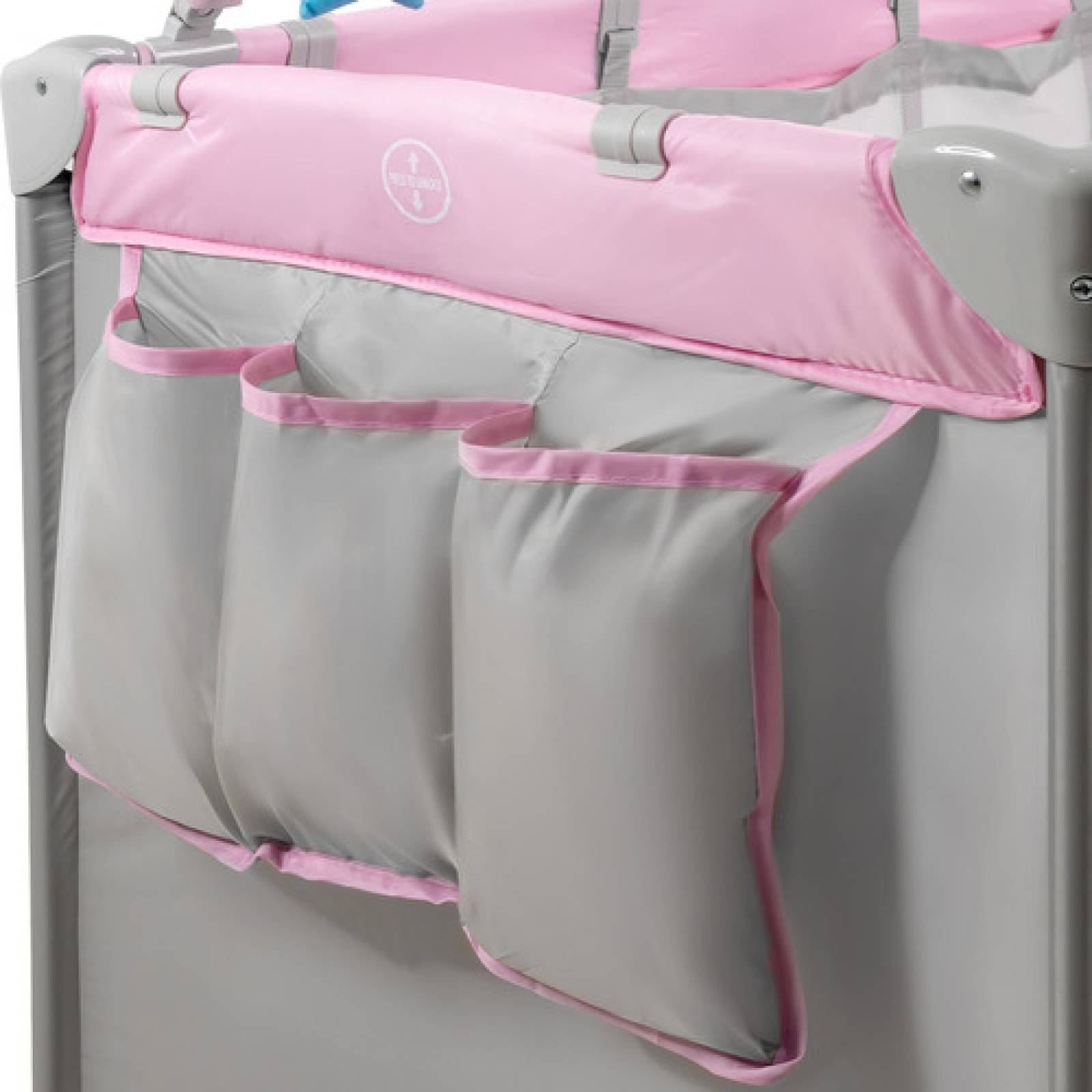 Cuna Corral Bebes Cambiador 4 En 1 Con Ruedas Plegable Rosa