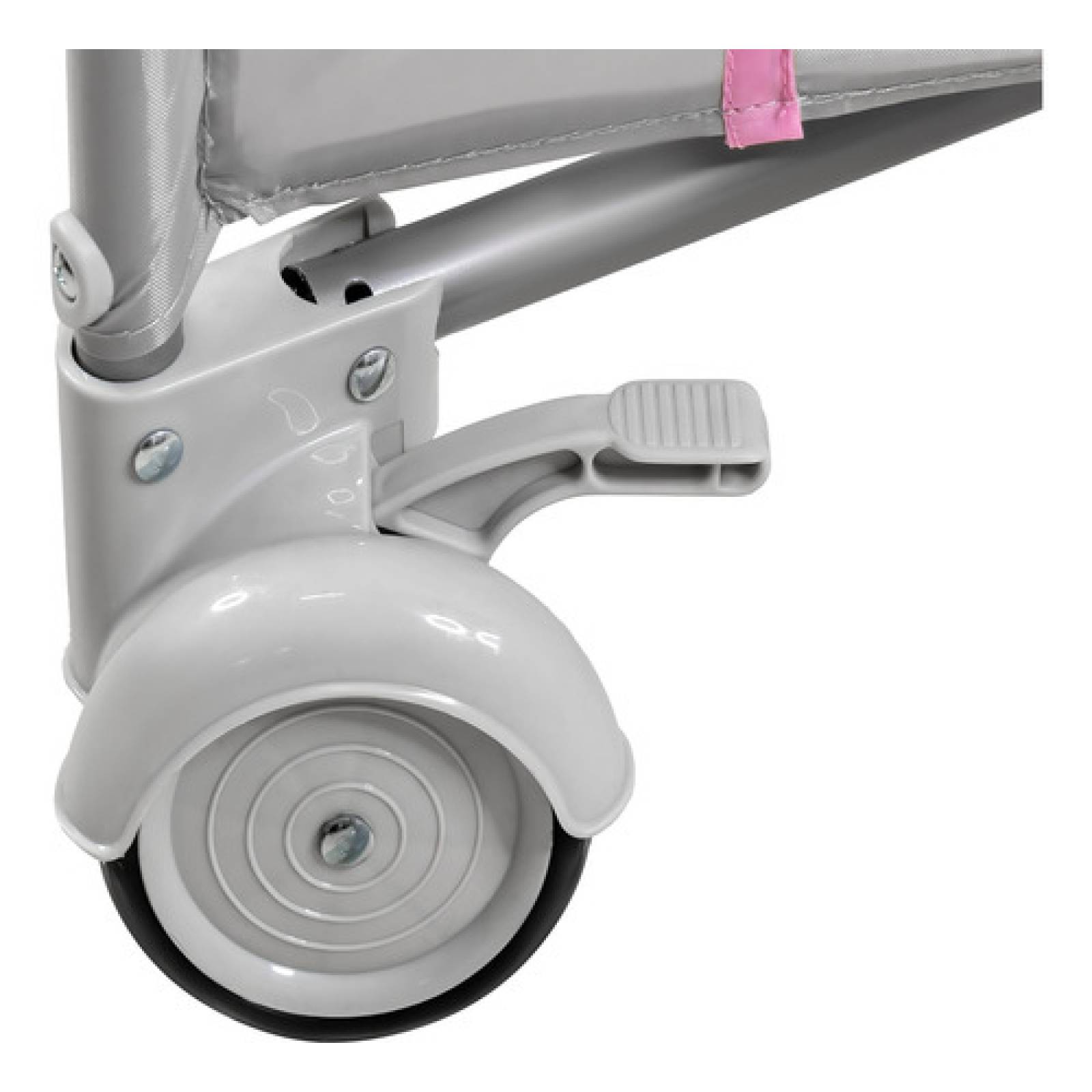 Cuna Corral Bebes Cambiador 4 En 1 Con Ruedas Plegable Rosa