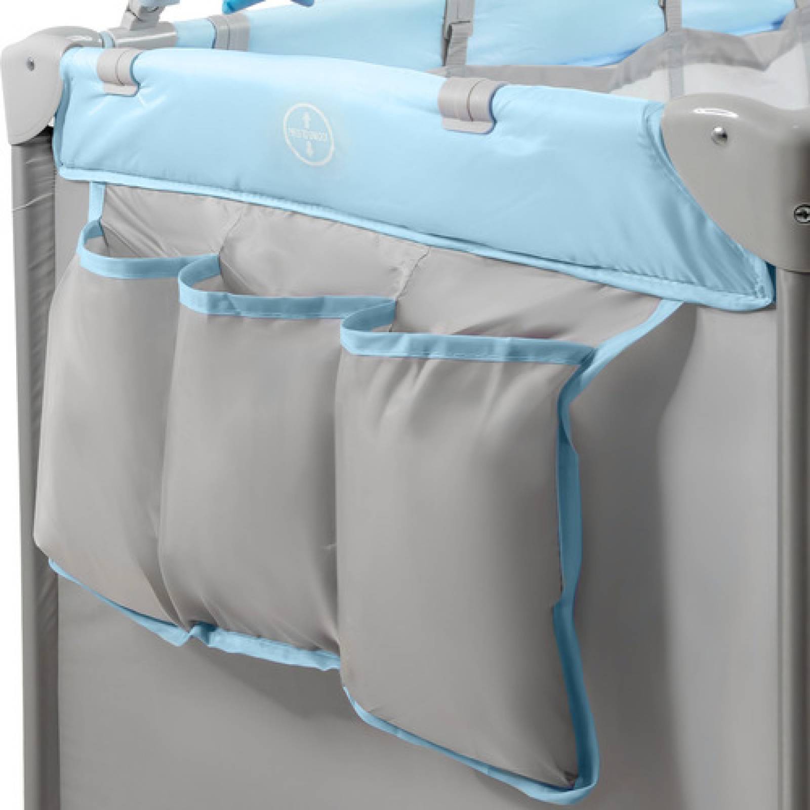 Cuna Corral Bebes Cambiador 4 En 1 Con Ruedas Plegable Azul