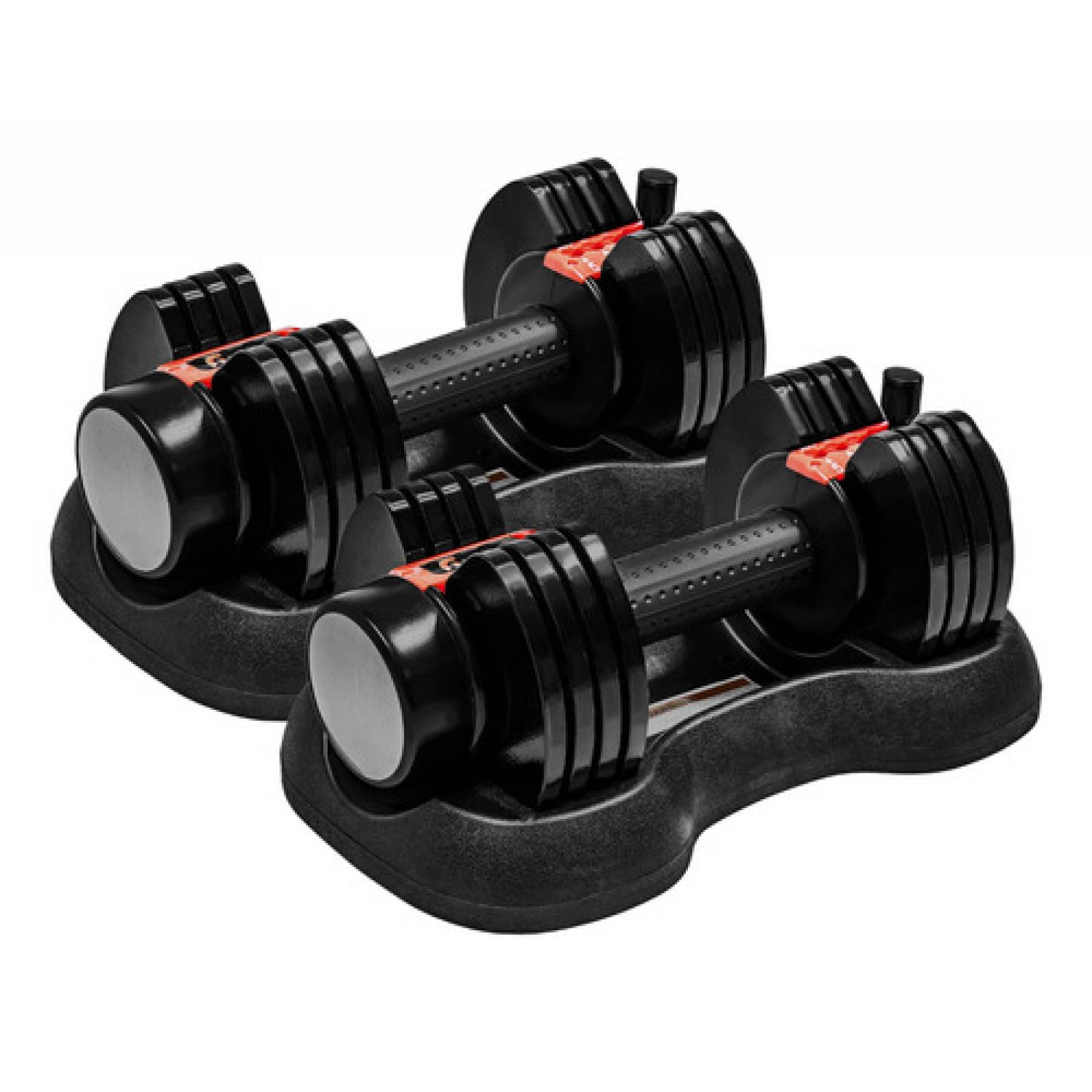 Set 2 Mancuernas Pesas Ajustables Automaticas 5 A 25lb Gym.