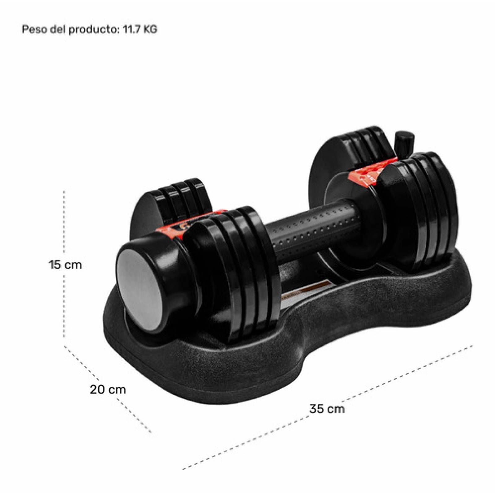 Set 2 Mancuernas Pesas Ajustables Automaticas 5 A 25lb Gym.