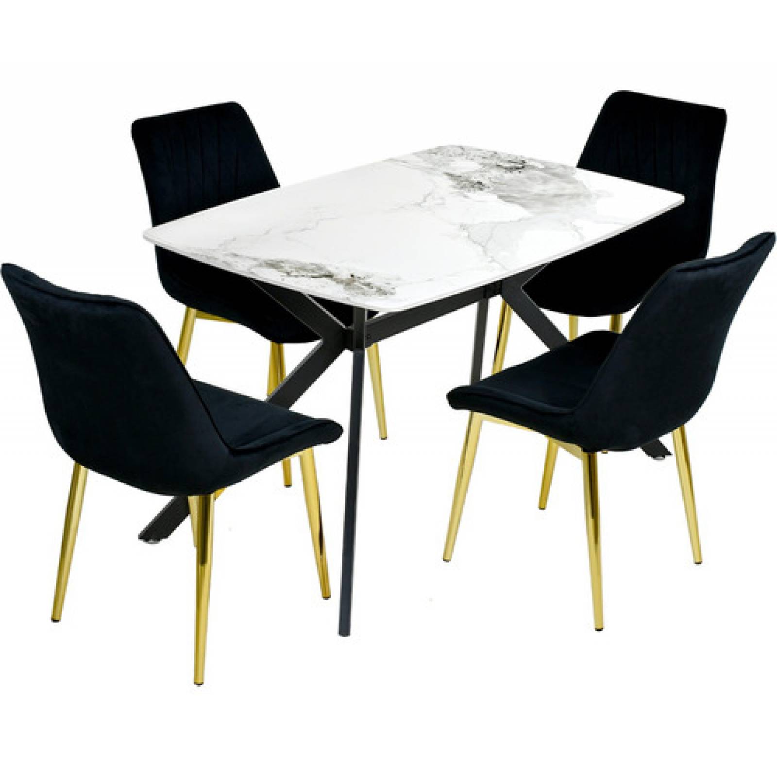 Mesa Comedor 4 Pers Marmol Granito Lujo Premium 120x80x74