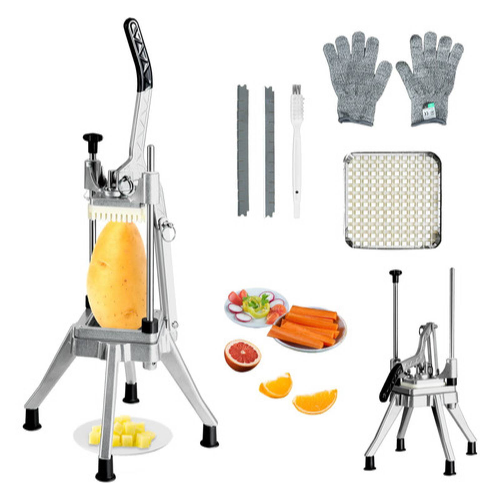 Cortadora Papas Vegetales Rigidos Blandos Cuchilla 1/4