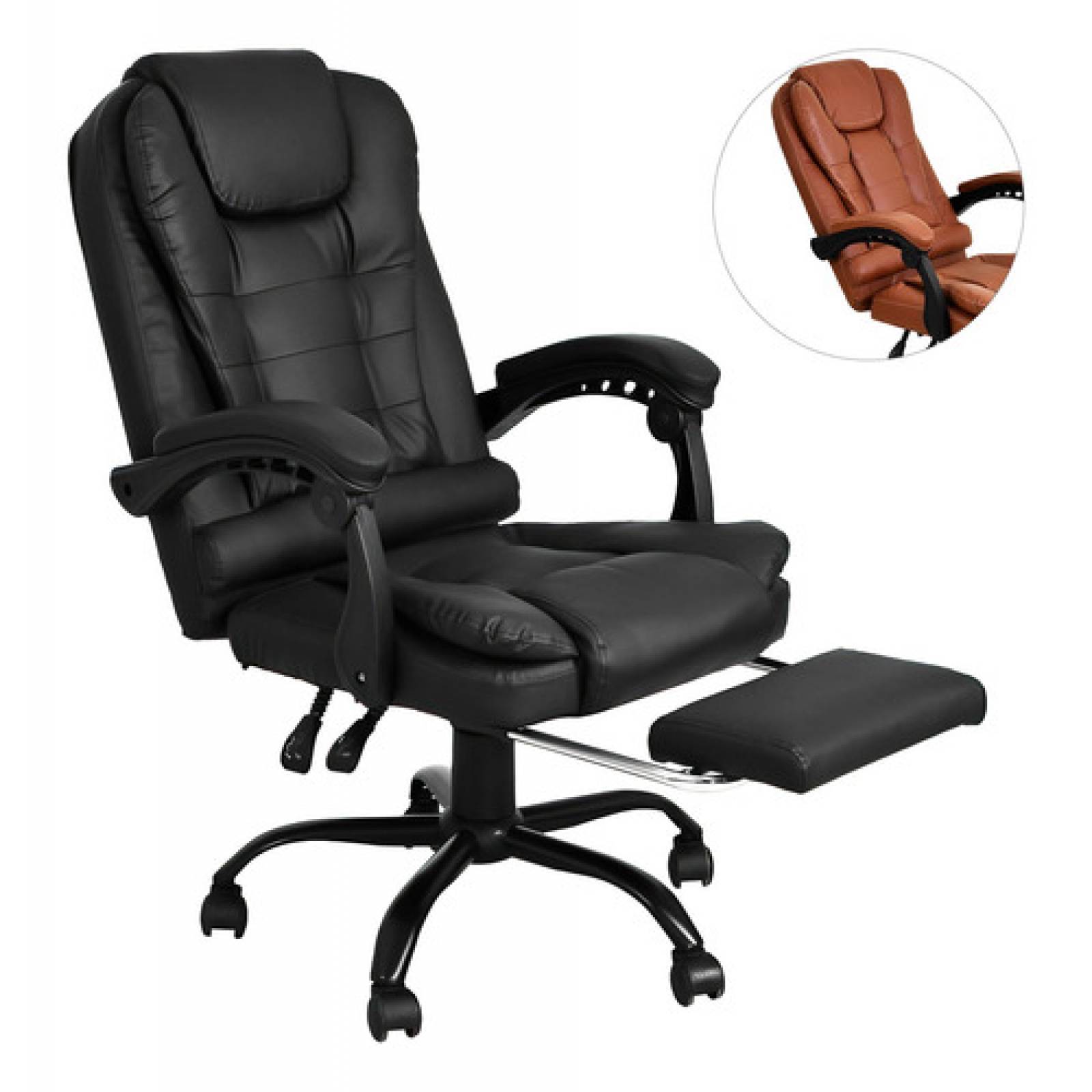 Silla Oficina Masaje Ejecutiva Sillon Masajeador 2 Puntos Negra