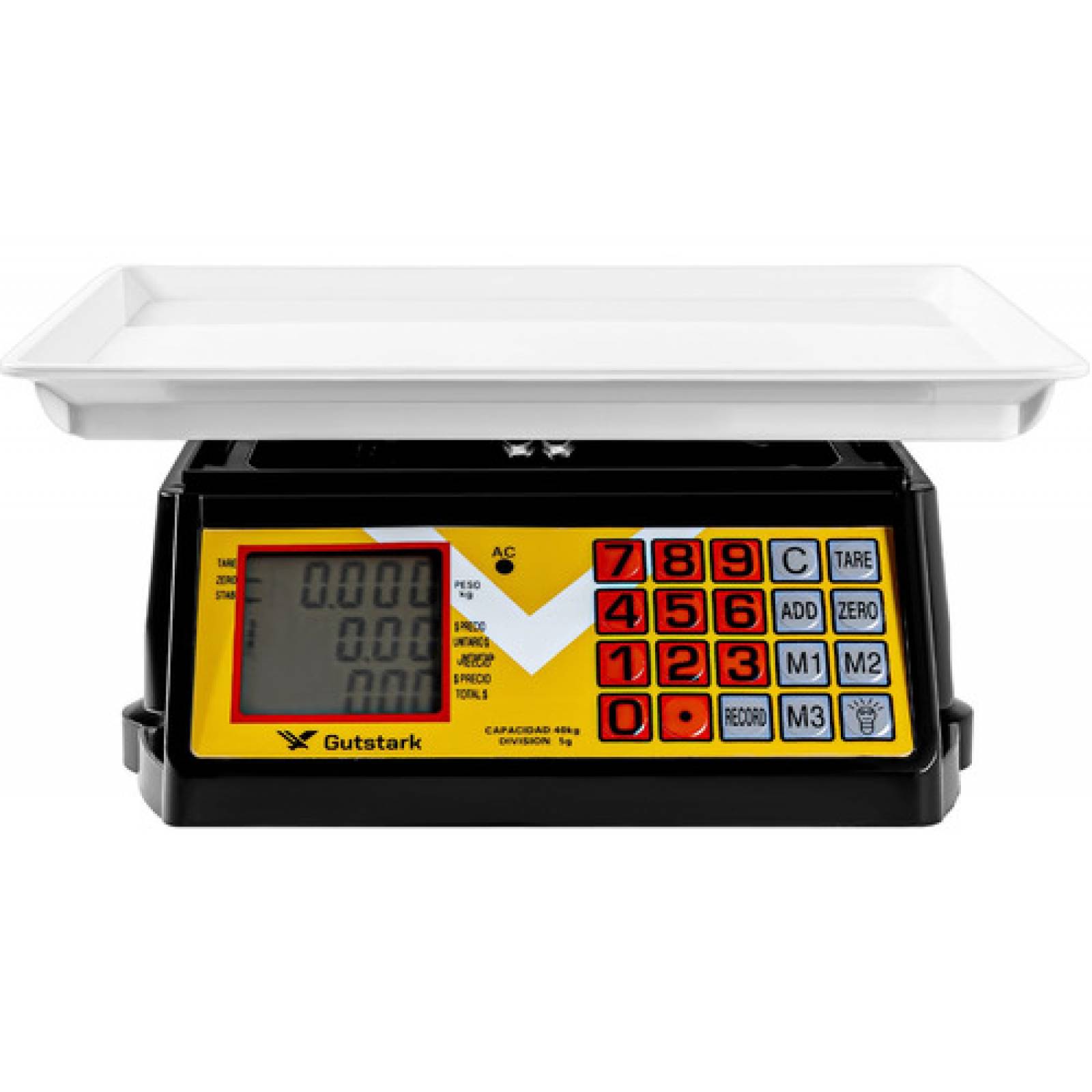 Bascula Comercial Digital 40 Kg Portatil Bateria 30x27x13cm