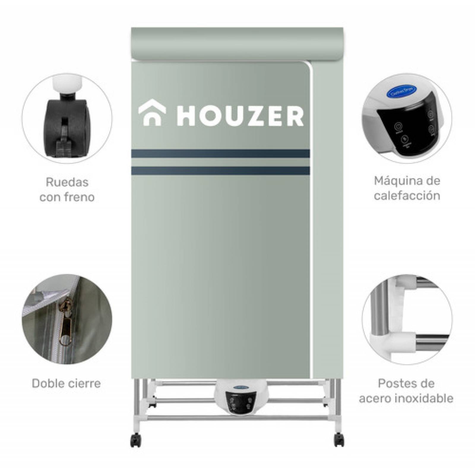 Tendedero Armario Secador Electrico Portatil Ropa 1200w