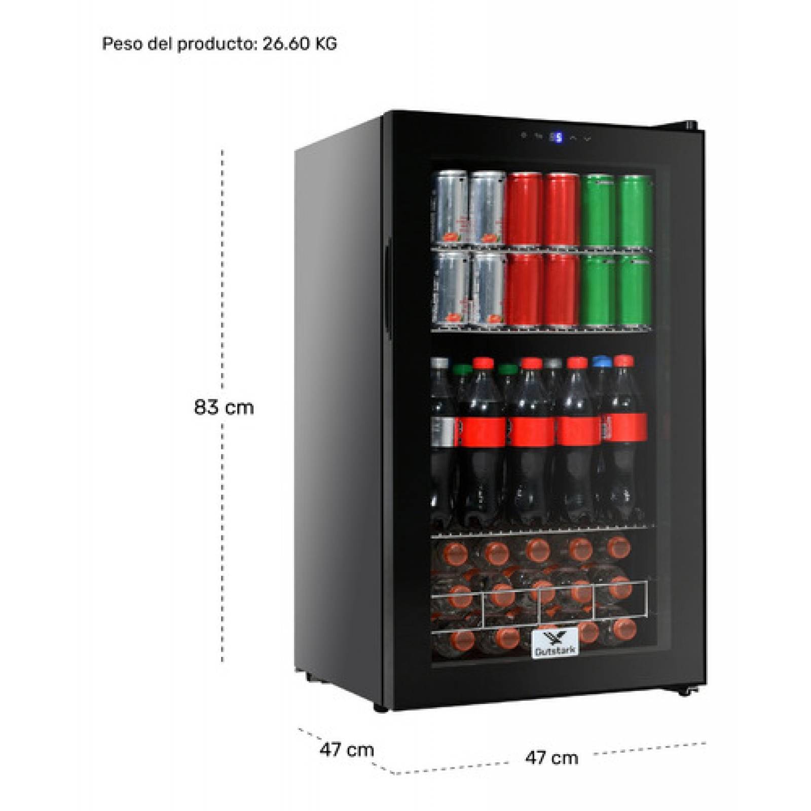 Frigobar Mini Refrigerador 115 Latas Vidrio Templado